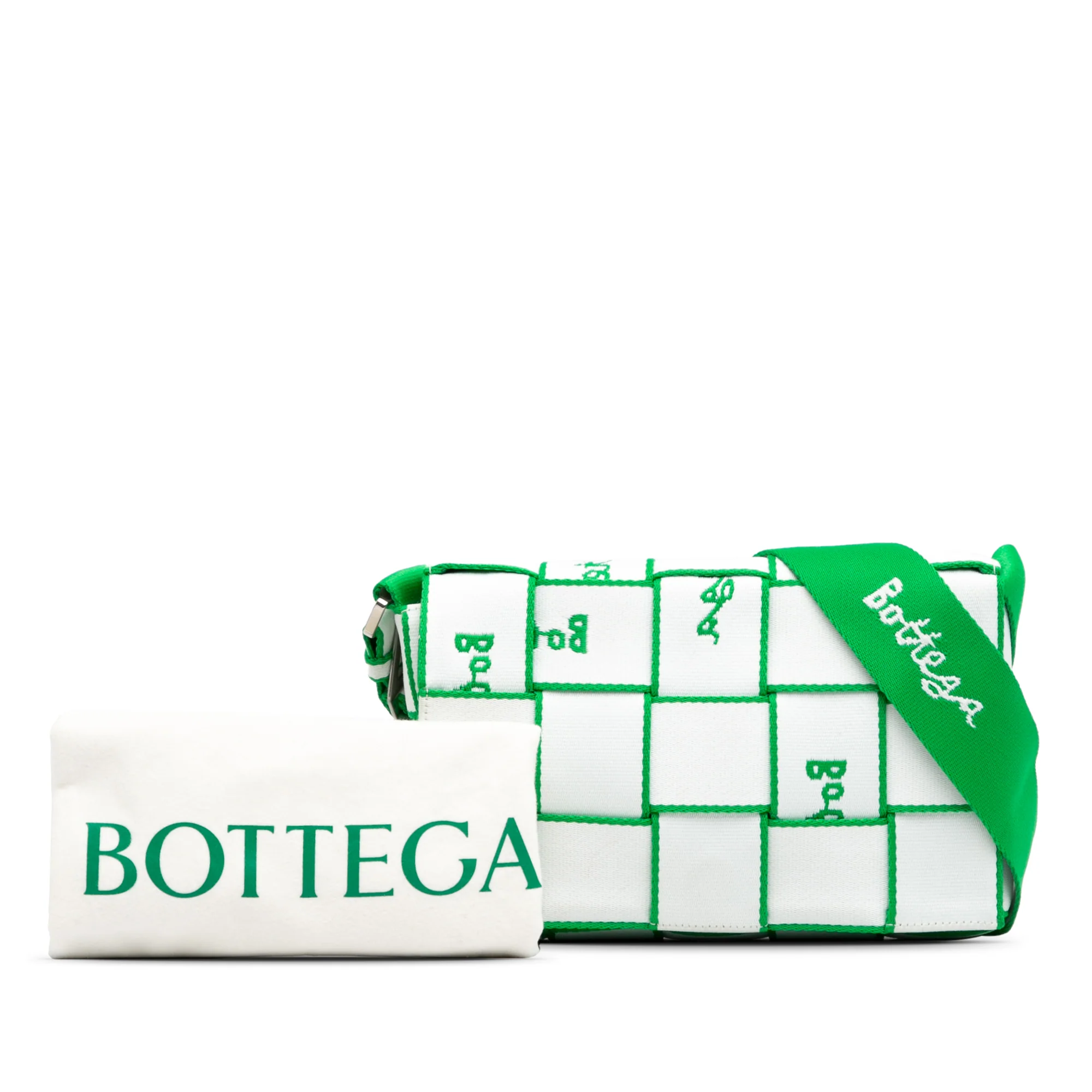Bottega Veneta | Pre-Owned Canvas Intrecciato Webbing Cassette Crossbody | White - Image 4