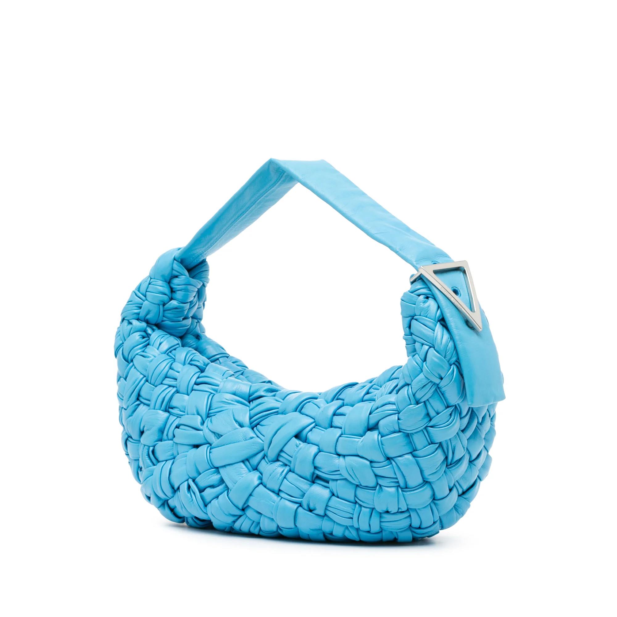 Bottega Veneta | Pre-Owned Foulard Intrecciato Banana | Blue - Image 2
