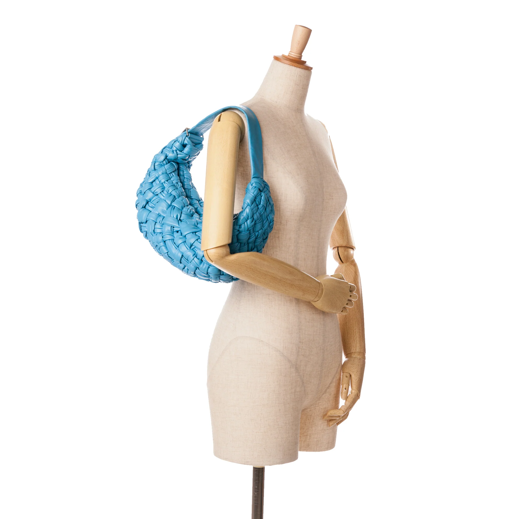 Bottega Veneta | Pre-Owned Foulard Intrecciato Banana | Blue - Image 7