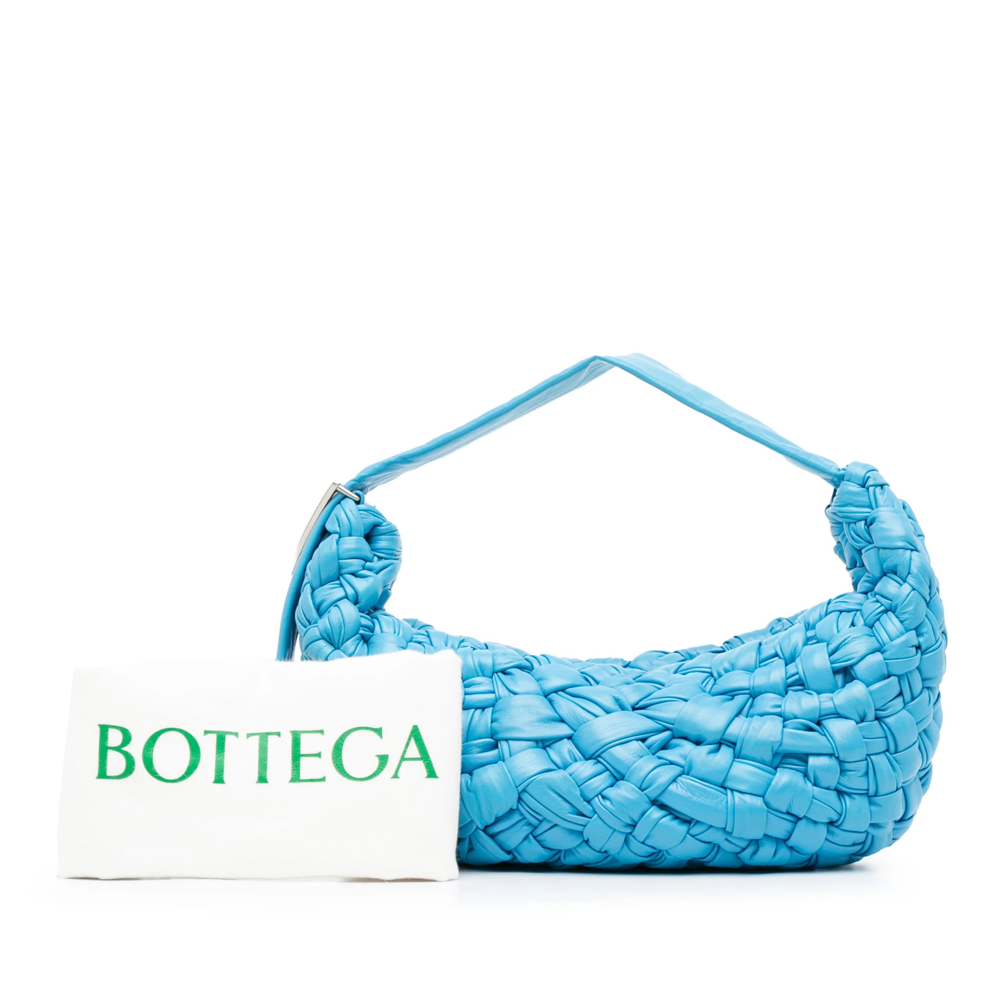 Bottega Veneta | Pre-Owned Foulard Intrecciato Banana | Blue - Image 8