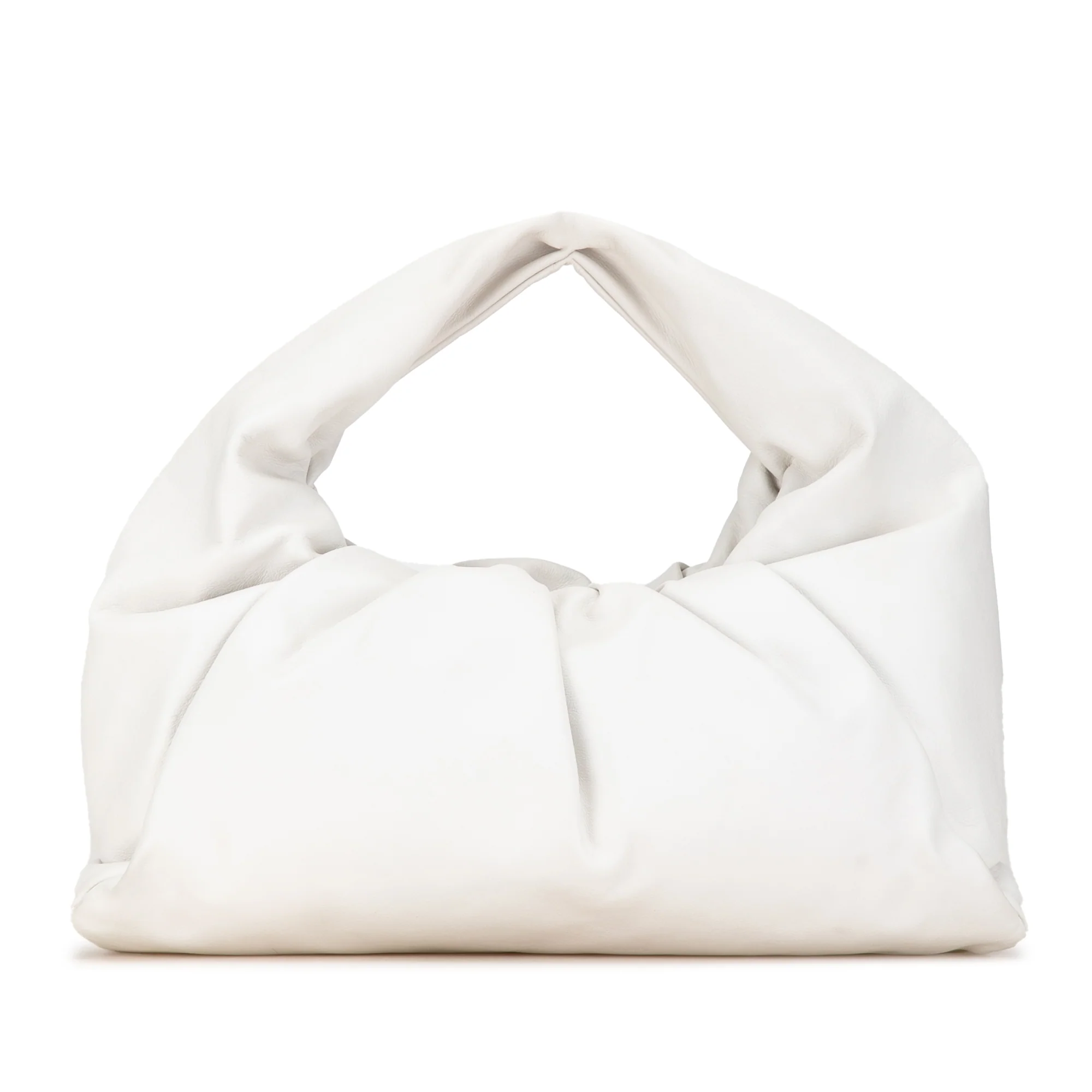 Bottega Veneta | Pre-Owned Lambskin The Shoulder Pouch | White - Image 4