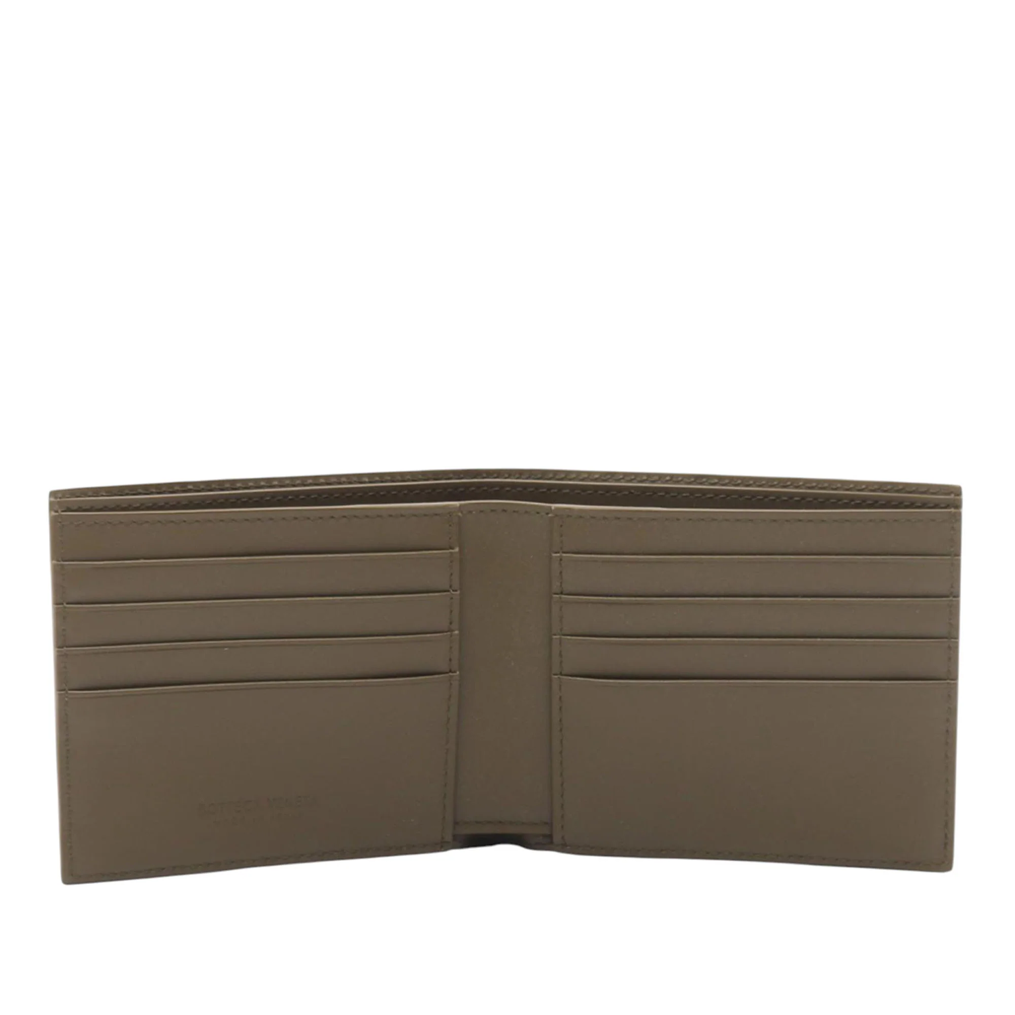 Bottega Veneta | Pre-Owned Leather Intrecciato Wallet - I | Brown/Khaki - Image 3