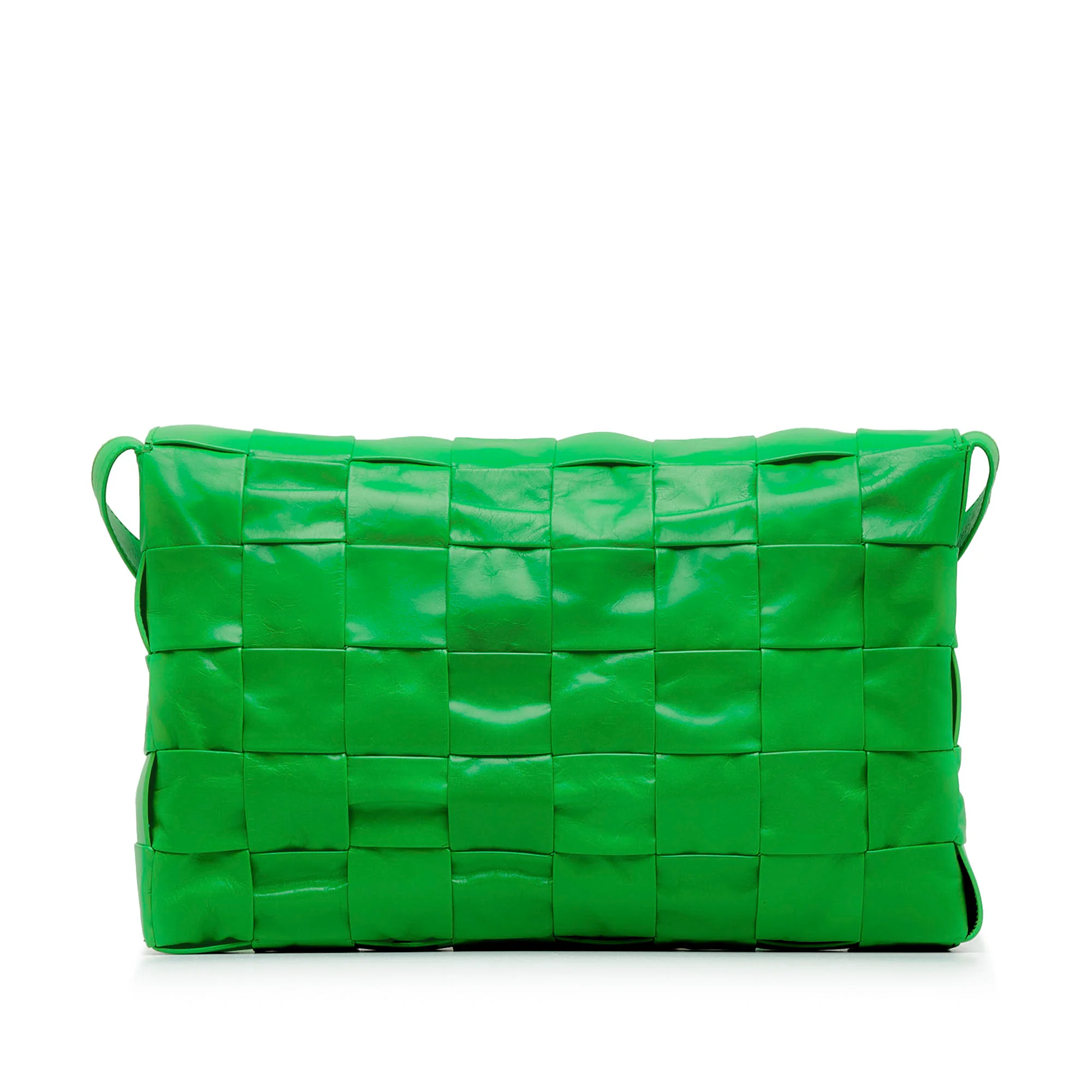Bottega Veneta | Pre-Owned Maxi Paper Calfskin Intrecciato Cassette Crossbody | Green - Image 7