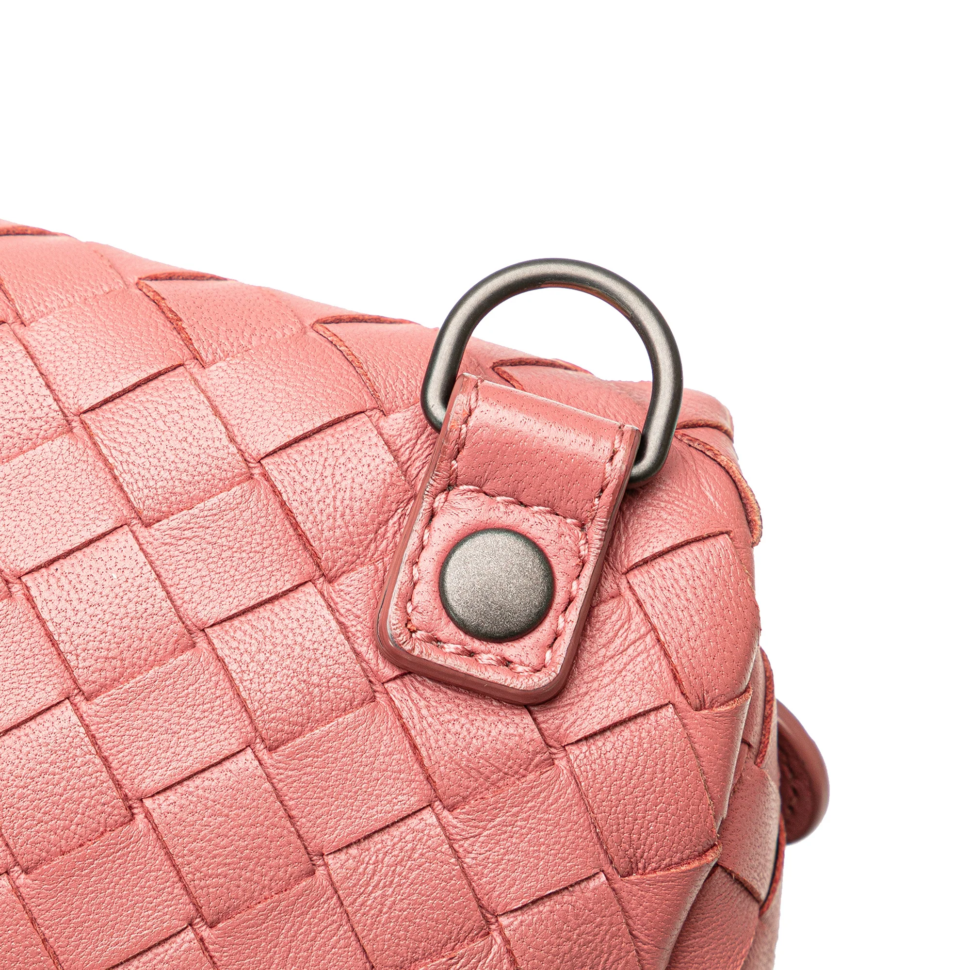 Bottega Veneta | Pre-Owned Mini Nappa Intrecciato Expandable Chain Crossbody | Pink - Image 10