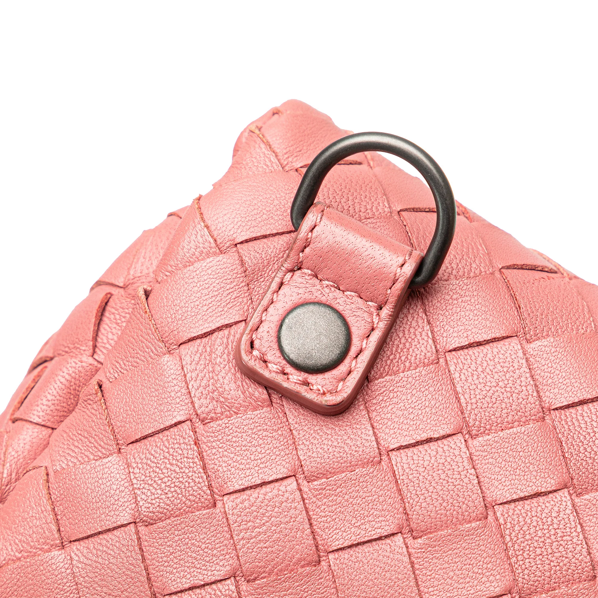Bottega Veneta | Pre-Owned Mini Nappa Intrecciato Expandable Chain Crossbody | Pink - Image 11