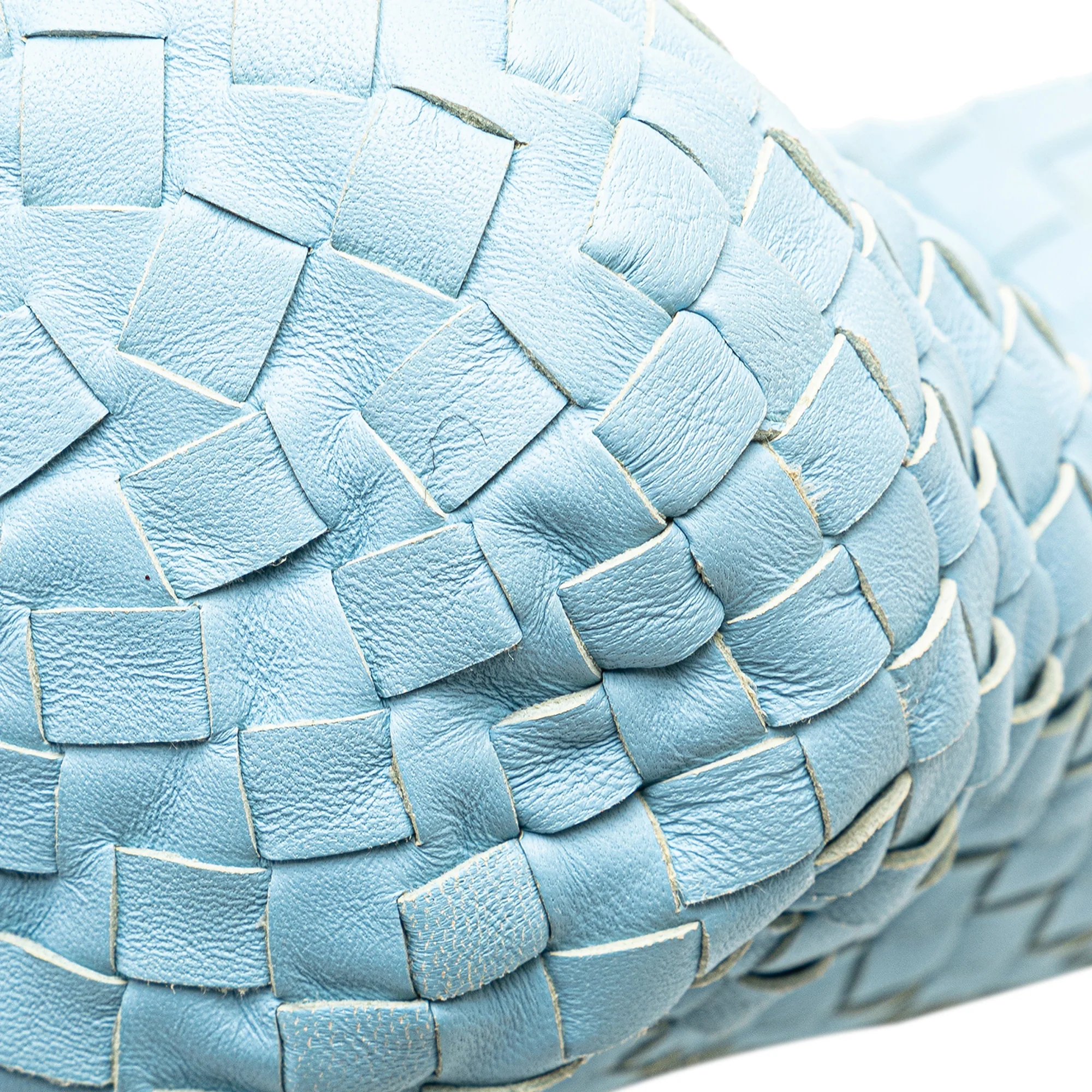 Bottega Veneta | Pre-Owned Nappa Intrecciato Bucket Bag | Blue/Light Blue - Image 9