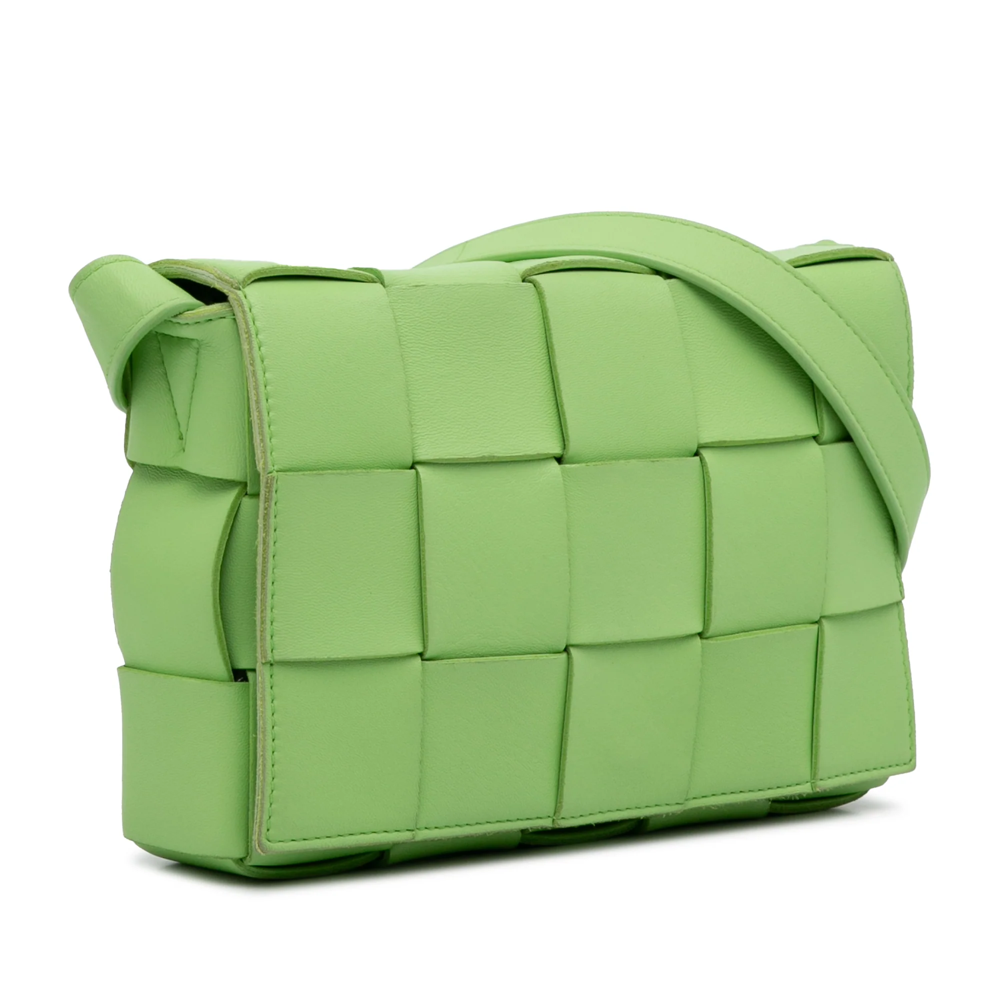 Bottega Veneta | Pre-Owned Nappa Intrecciato Cassette Crossbody | Green/Light Green - Image 5