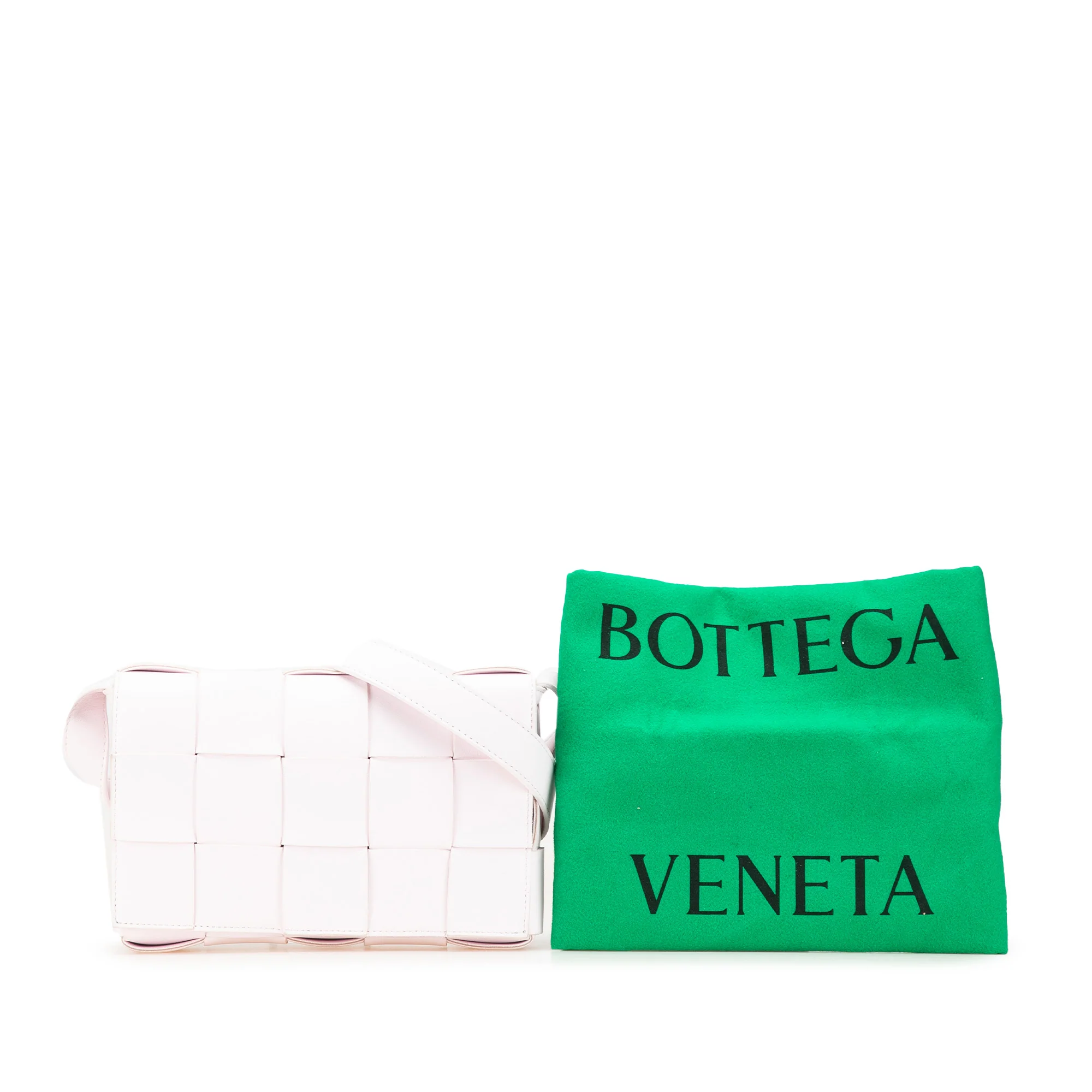 Bottega Veneta | Pre-Owned Nappa Intrecciato Cassette Crossbody | Pink/Light Pink - Image 3