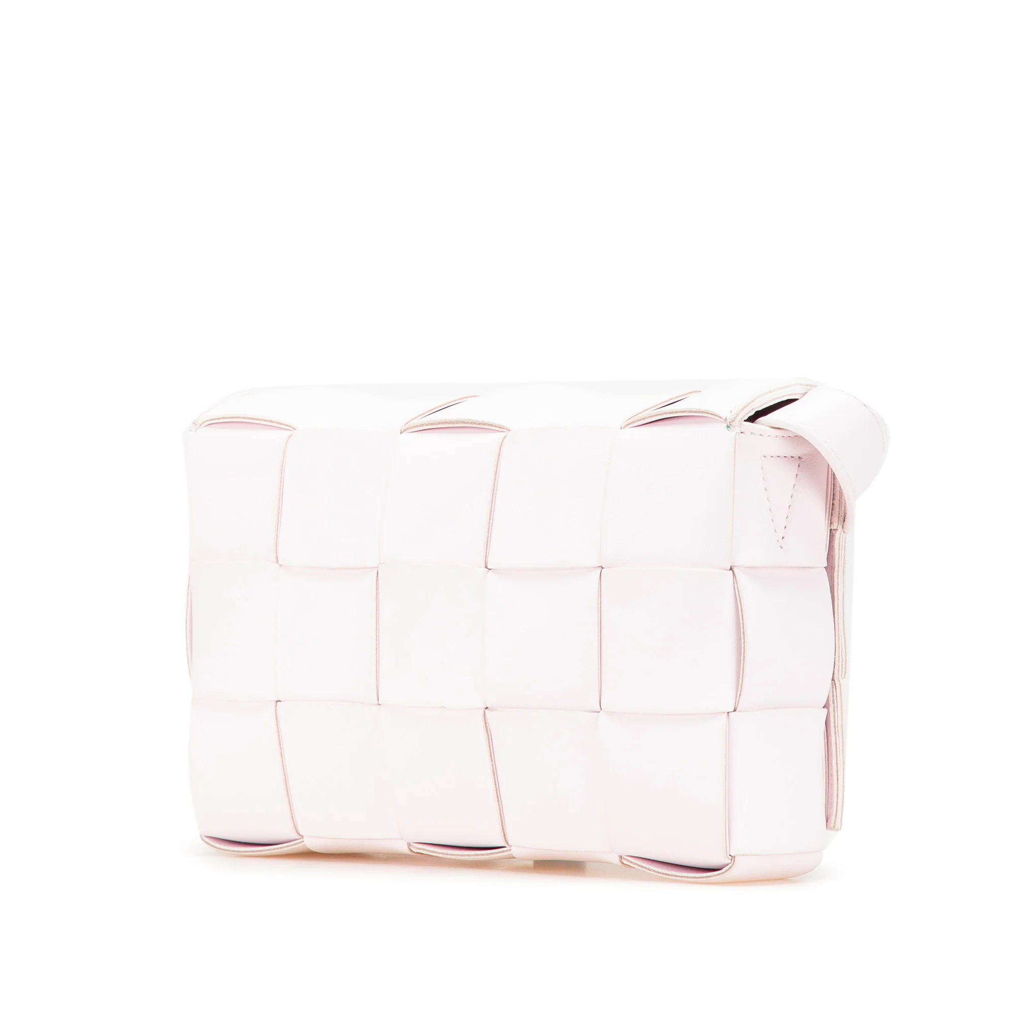 Bottega Veneta | Pre-Owned Nappa Intrecciato Cassette Crossbody | Pink/Light Pink - Image 4