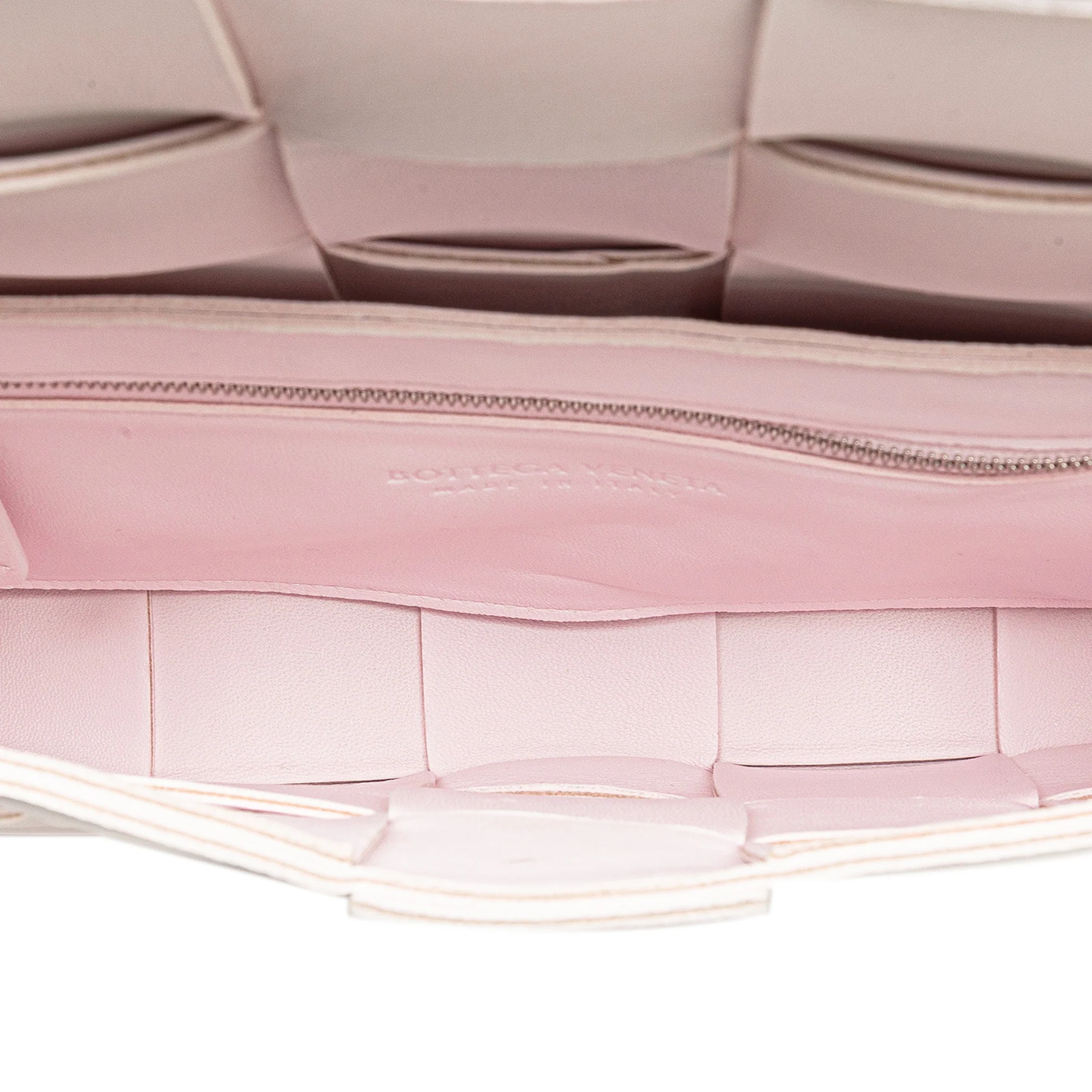 Bottega Veneta | Pre-Owned Nappa Intrecciato Cassette Crossbody | Pink/Light Pink - Image 6