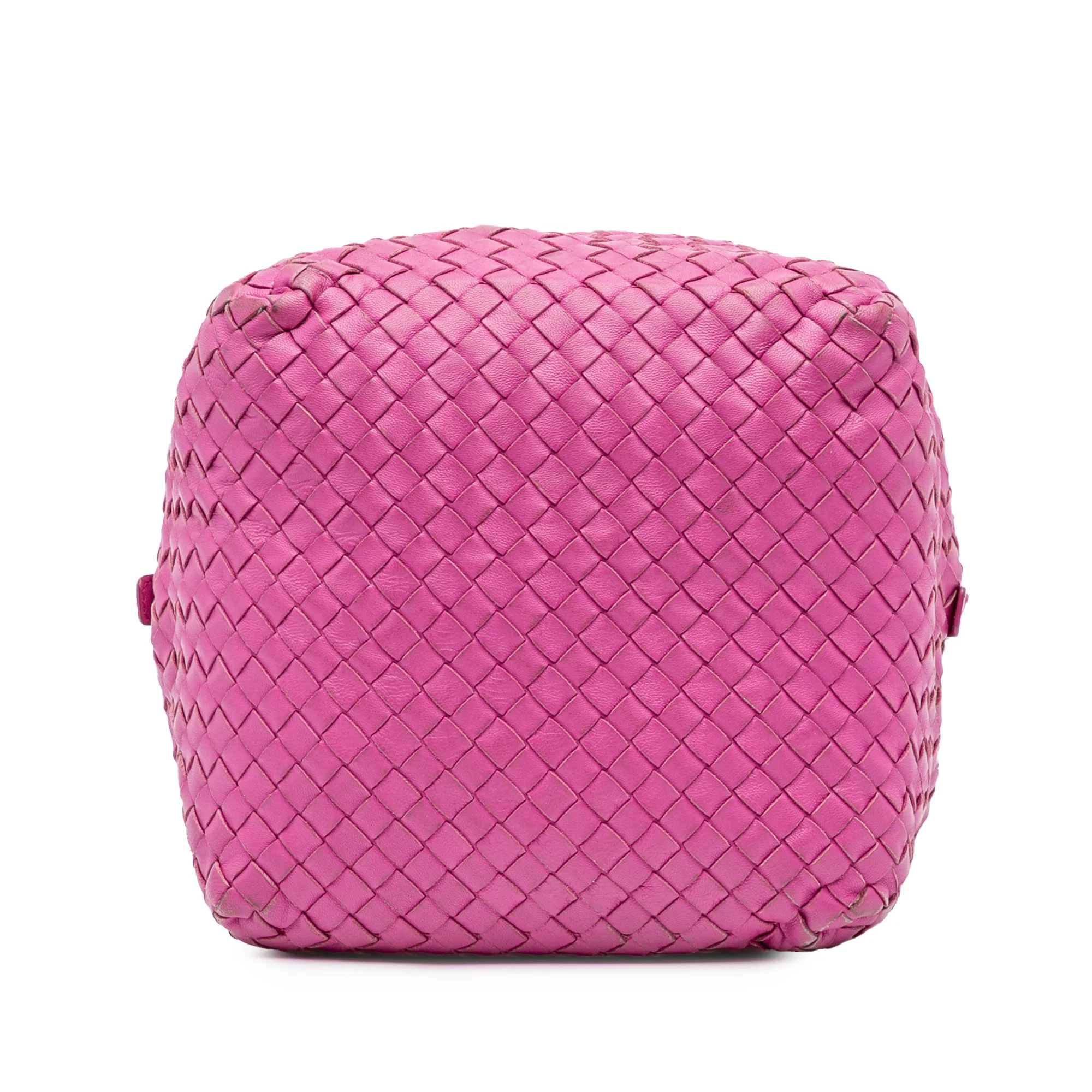 Bottega Veneta | Pre-Owned Nappa Intrecciato Cube Crossbody | Pink/Hot Pink - Image 5