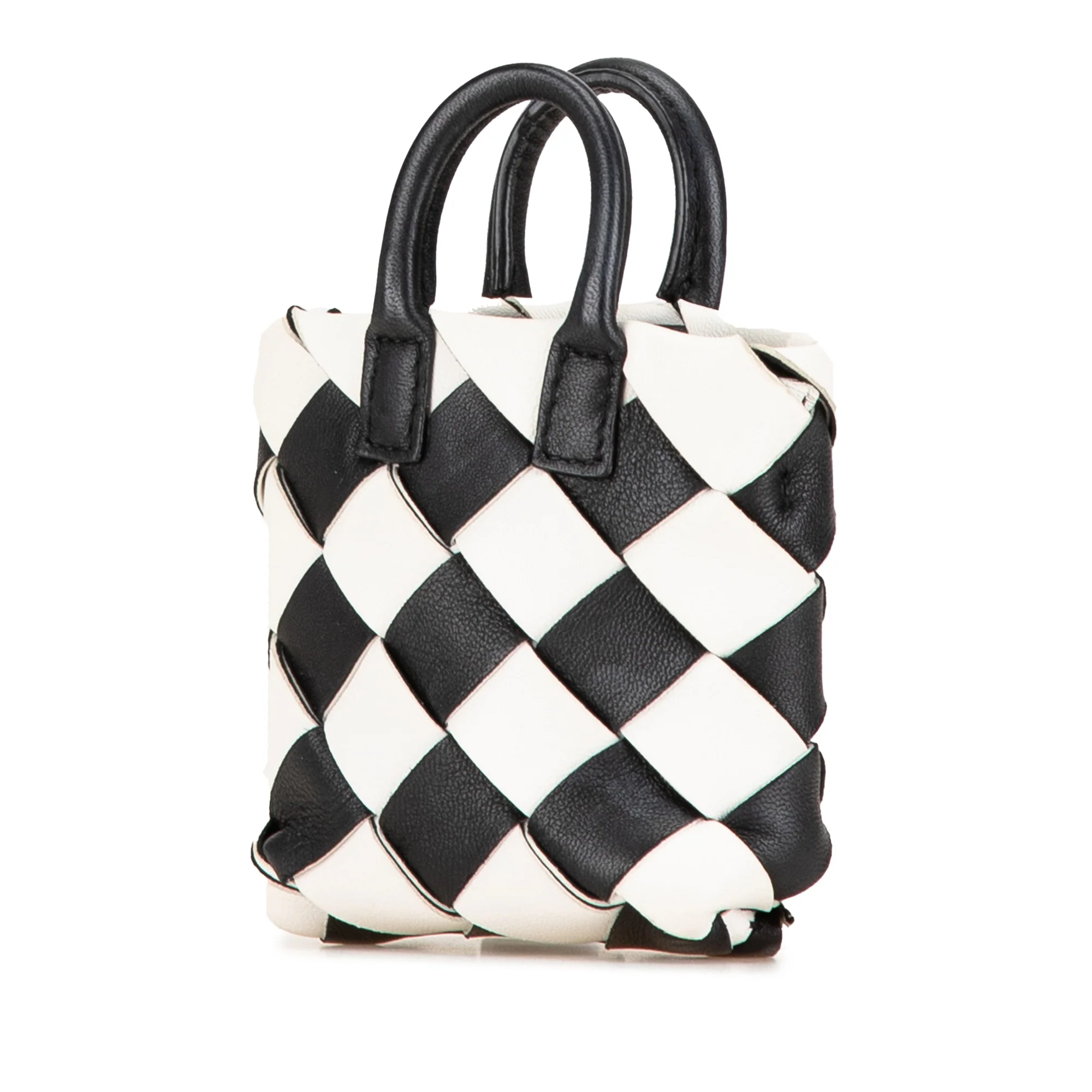 Bottega Veneta | Pre-Owned Nappa Intrecciato Maxi Cabat Bag Charm | Black - Image 2