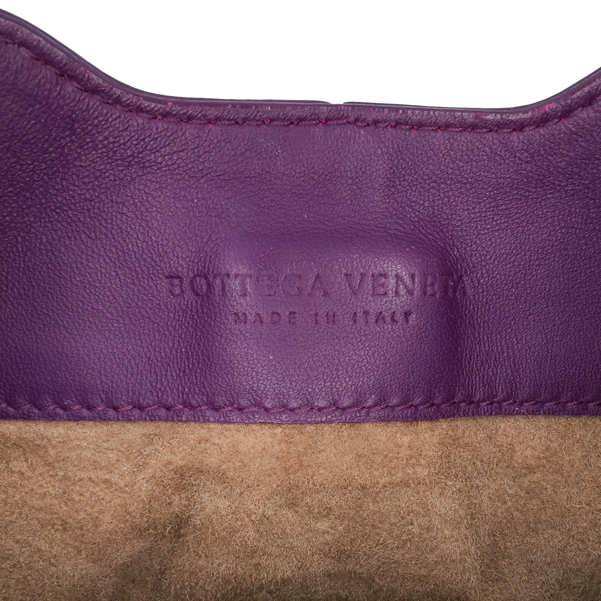 Bottega Veneta | Pre-Owned Nappa Intrecciato Napoli Satchel | Purple/Dark Purple - Image 11