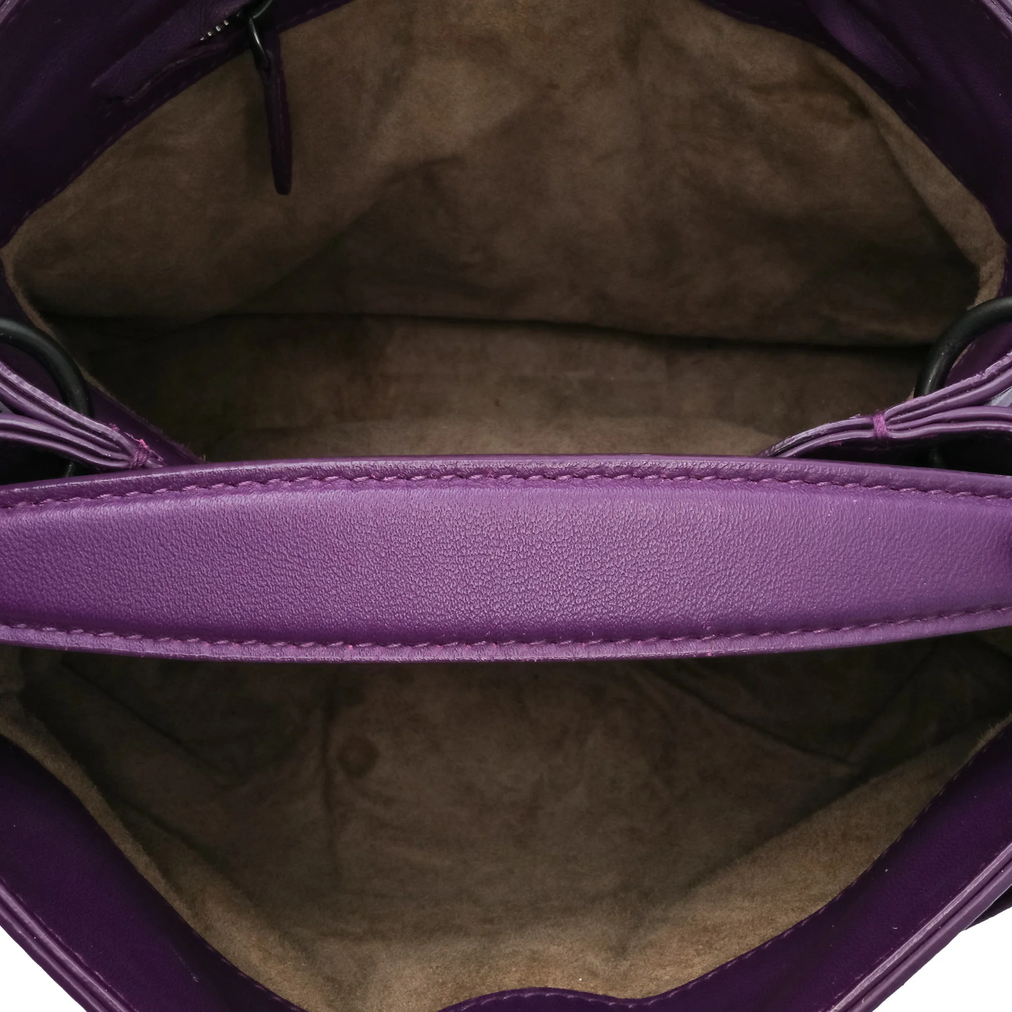 Bottega Veneta | Pre-Owned Nappa Intrecciato Napoli Satchel | Purple/Dark Purple - Image 8