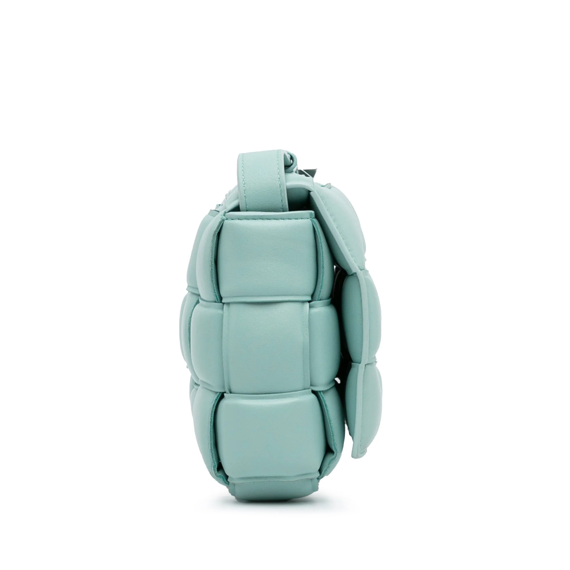 Bottega Veneta | Pre-Owned Nappa Intrecciato Padded Cassette Crossbody - I | Blue/Light Blue - Image 7