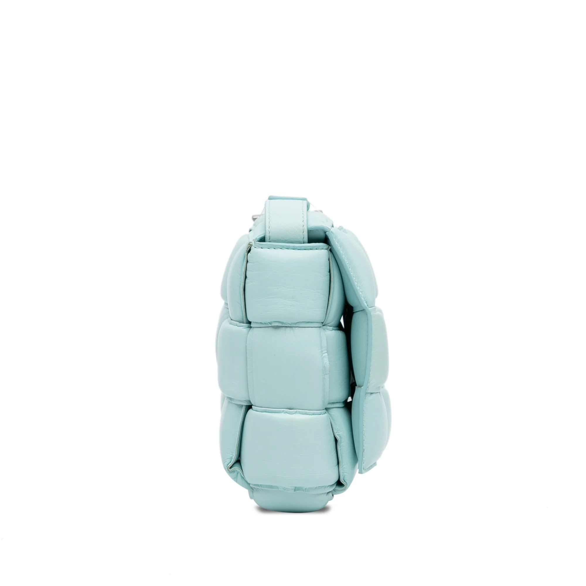 Bottega Veneta | Pre-Owned Nappa Intrecciato Padded Cassette Crossbody - II | Blue/Light Blue - Image 3