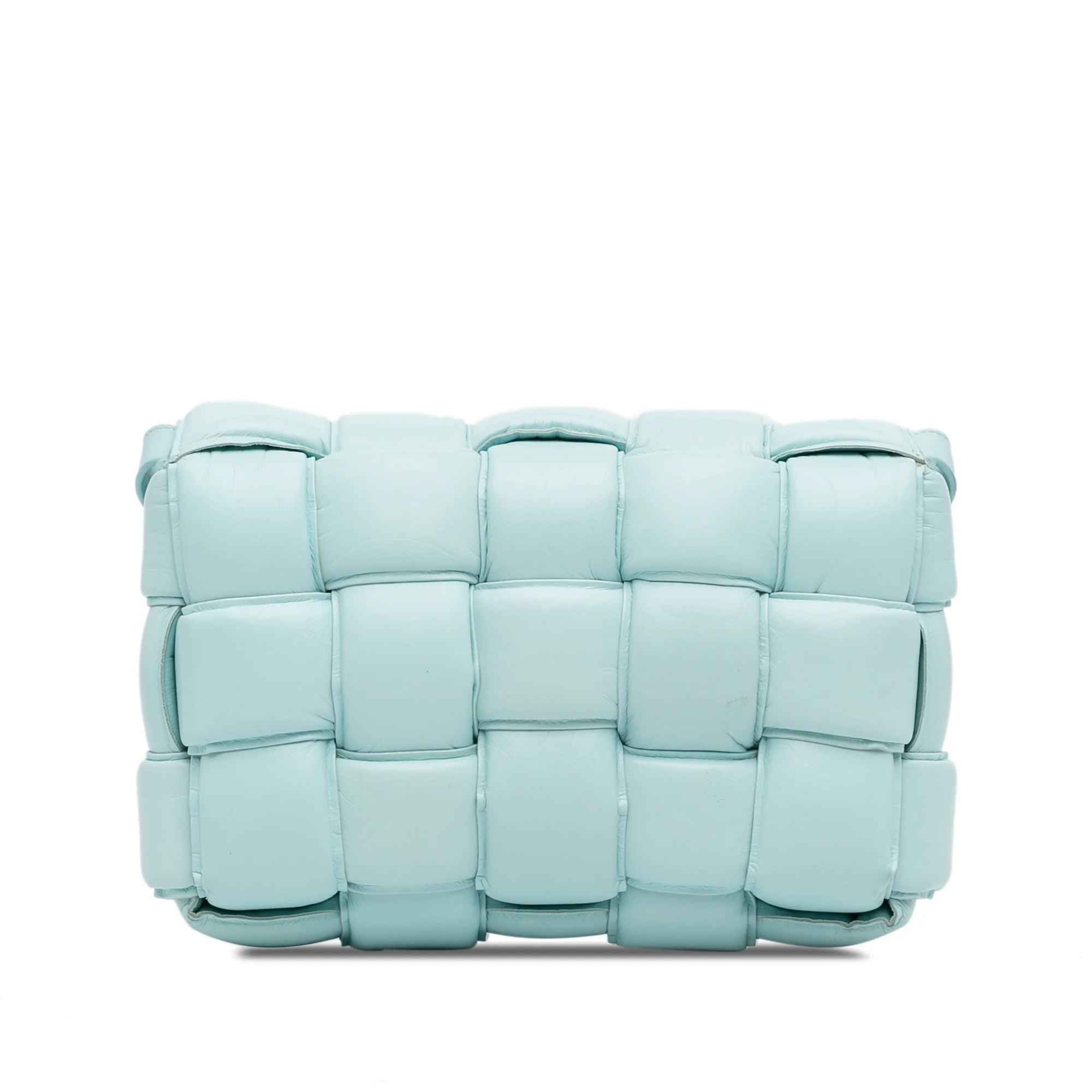 Bottega Veneta | Pre-Owned Nappa Intrecciato Padded Cassette Crossbody - II | Blue/Light Blue - Image 6