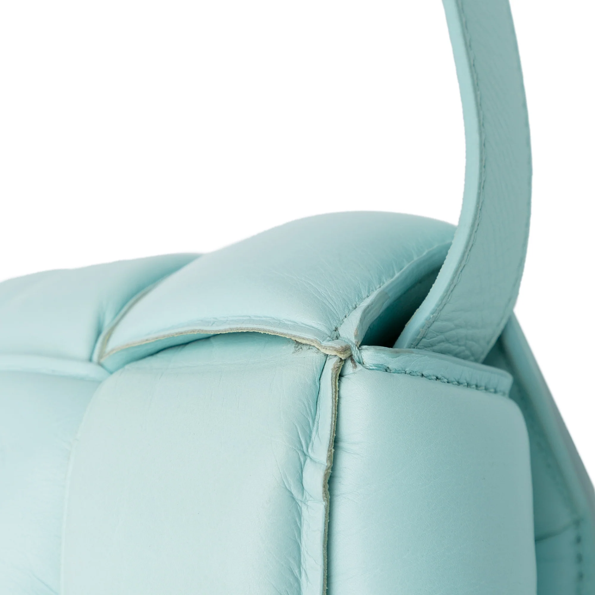 Bottega Veneta | Pre-Owned Nappa Intrecciato Padded Cassette Crossbody - III | Blue/Light Blue - Image 4