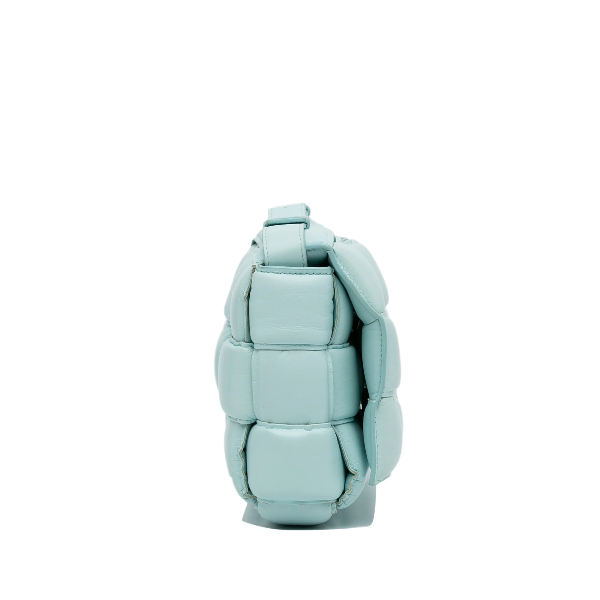 Bottega Veneta | Pre-Owned Nappa Intrecciato Padded Cassette Crossbody - III | Blue/Light Blue - Image 8