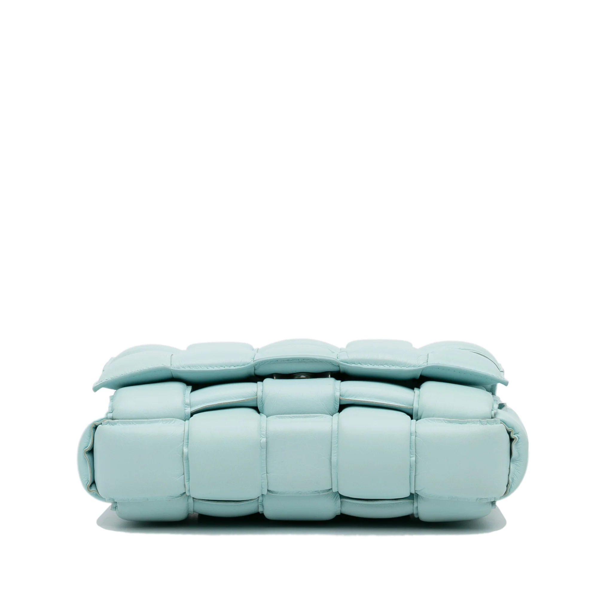 Bottega Veneta | Pre-Owned Nappa Intrecciato Padded Cassette Crossbody - III | Blue/Light Blue - Image 9