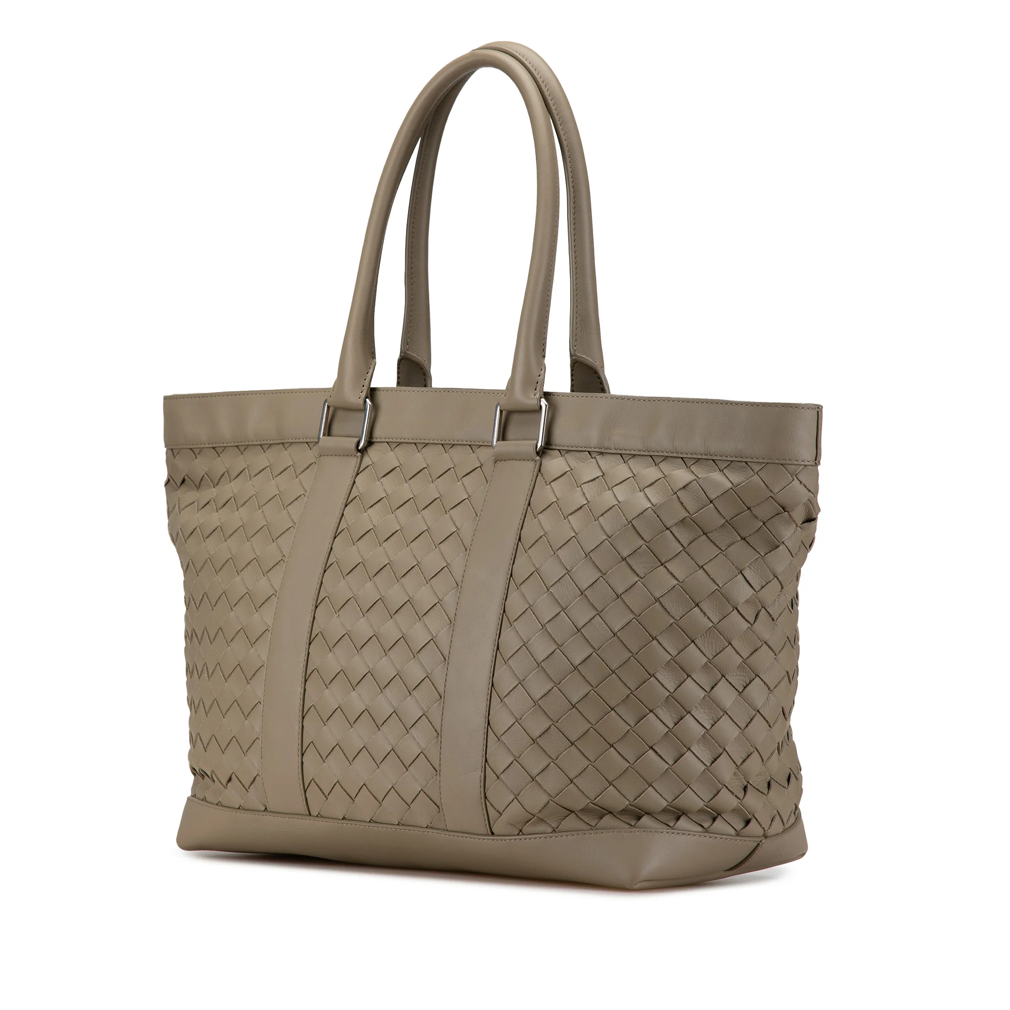 Bottega Veneta | Pre-Owned Nappa Intrecciato Tote | Brown/Taupe - Image 2