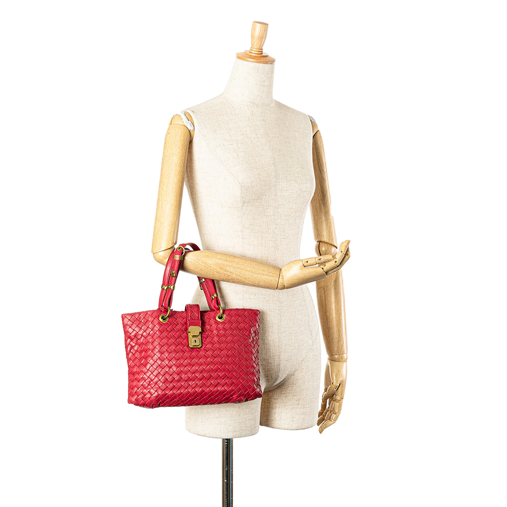 Bottega Veneta | Pre-Owned Small Nappa Intrecciato Capri | Red - Image 3