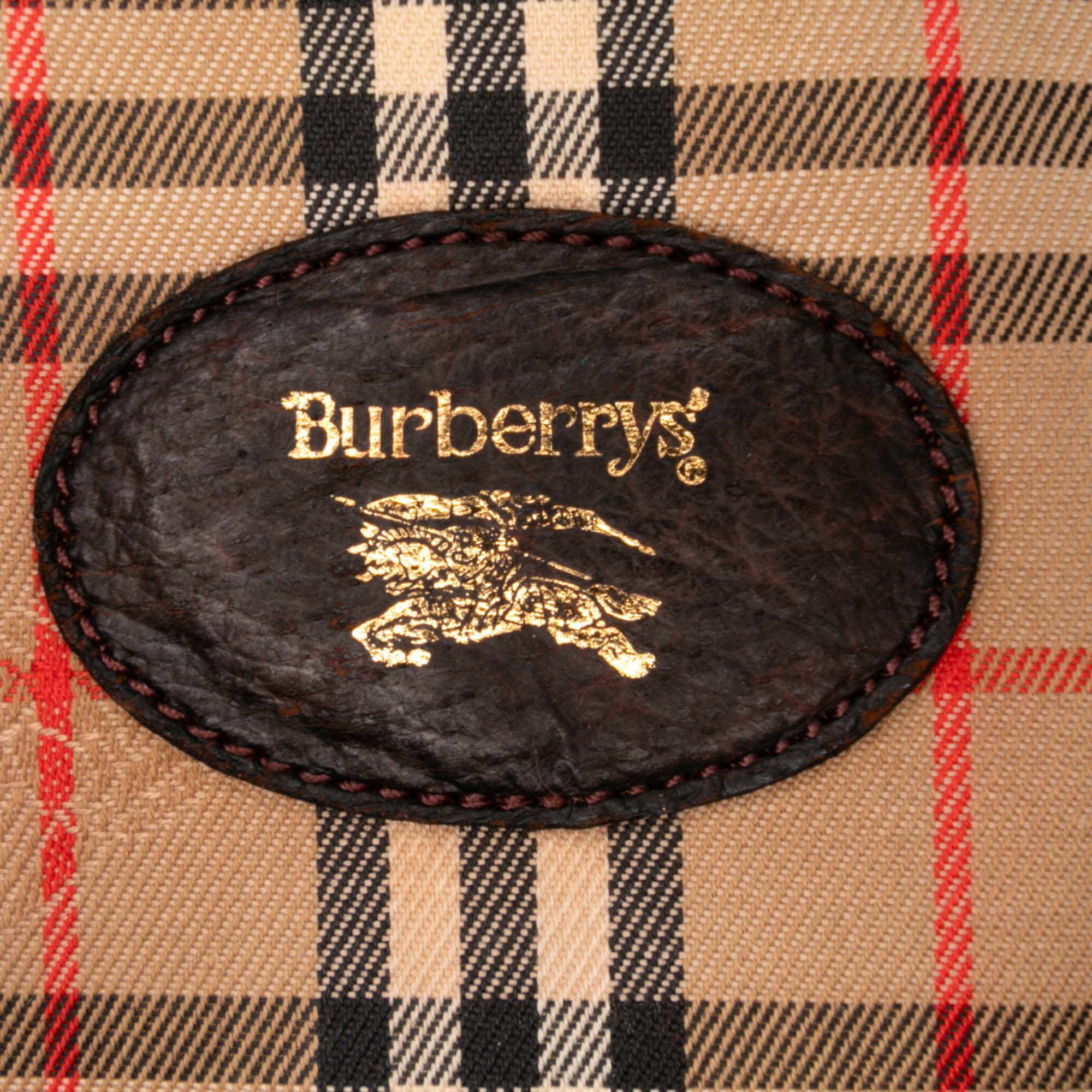 Burberry | Pre-Owned Haymarket Check Canvas Crossbody | Beige - Image 6