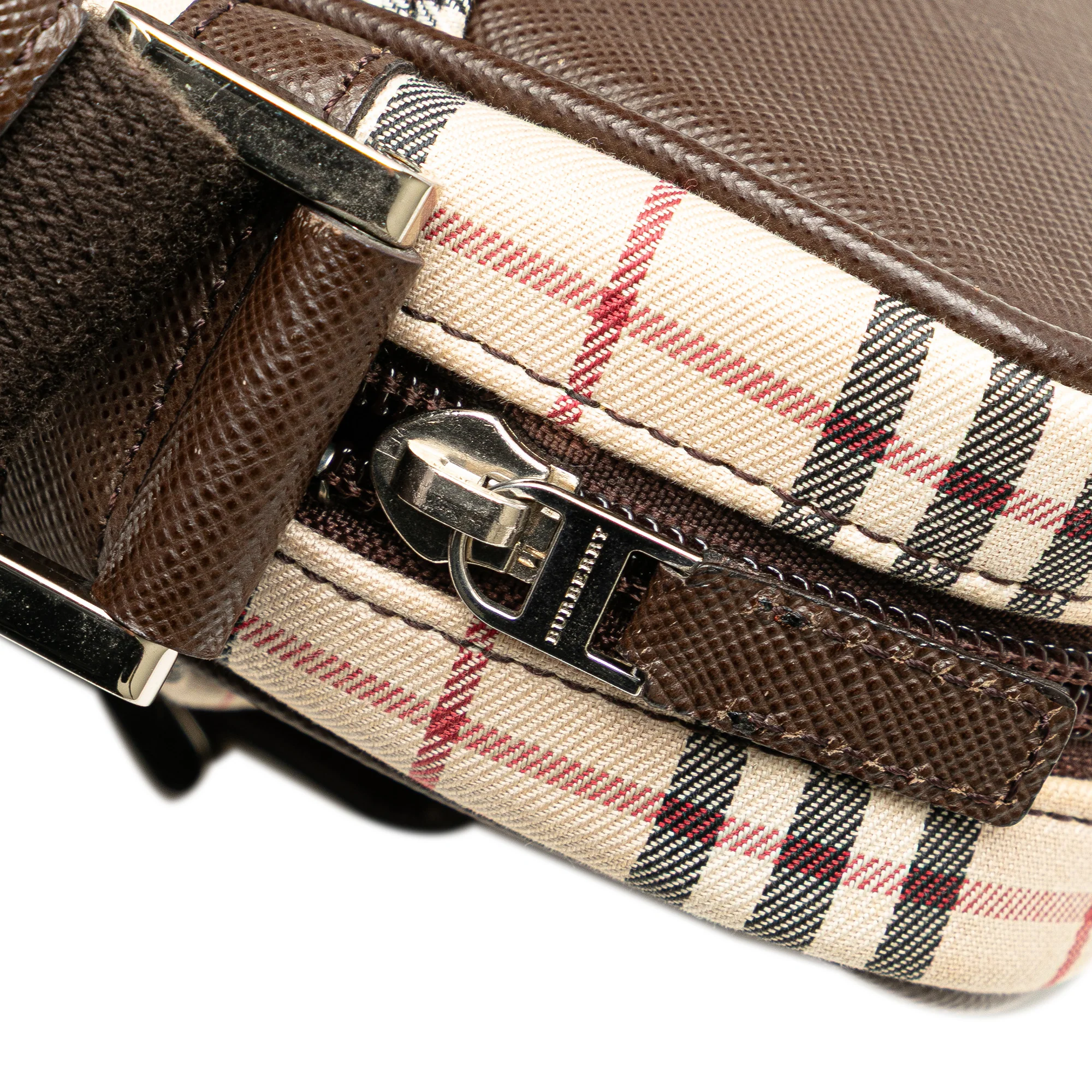Burberry | Pre-Owned House Check Canvas Crossbody | Beige - Image 11