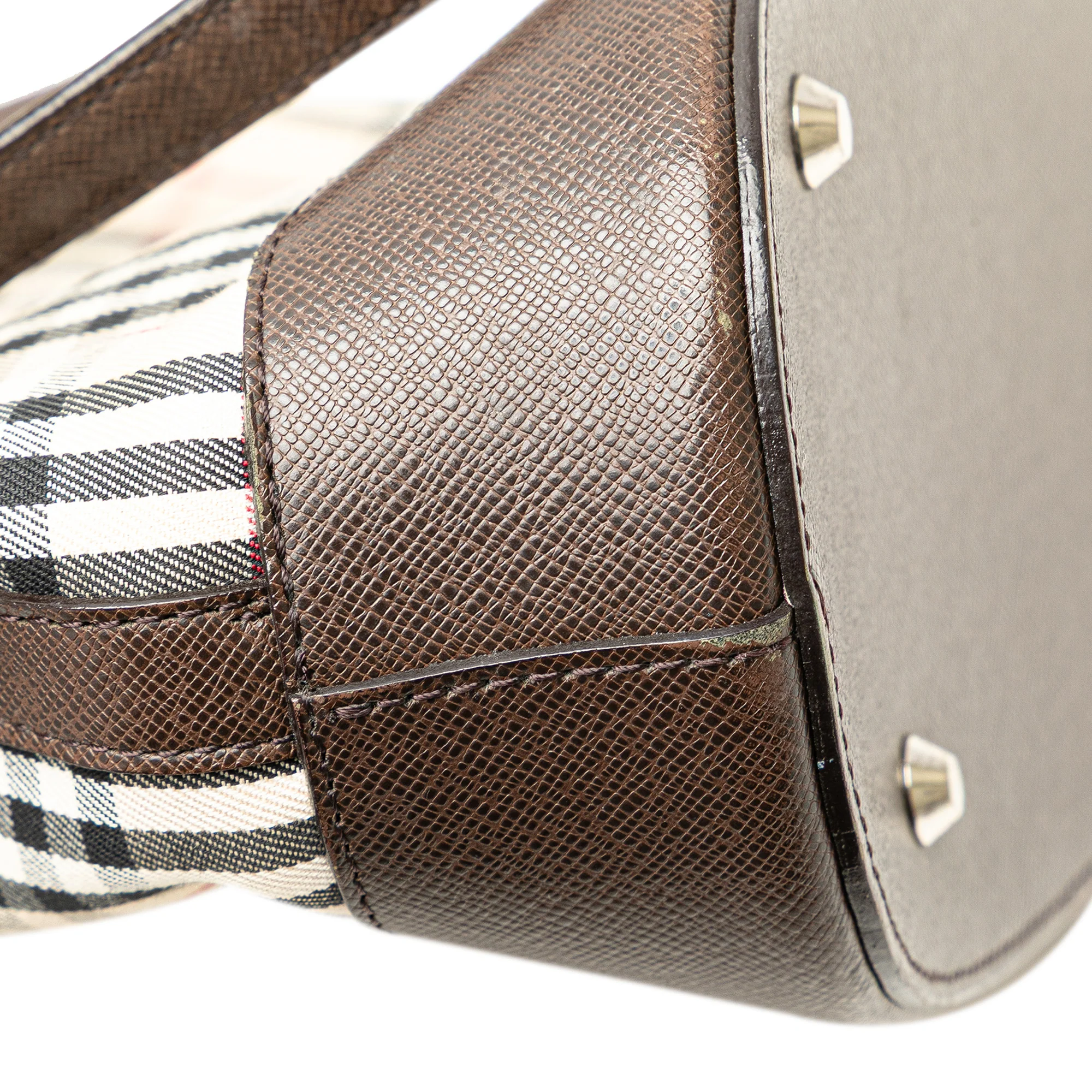 Burberry | Pre-Owned House Check Canvas Tote | Beige - Image 2
