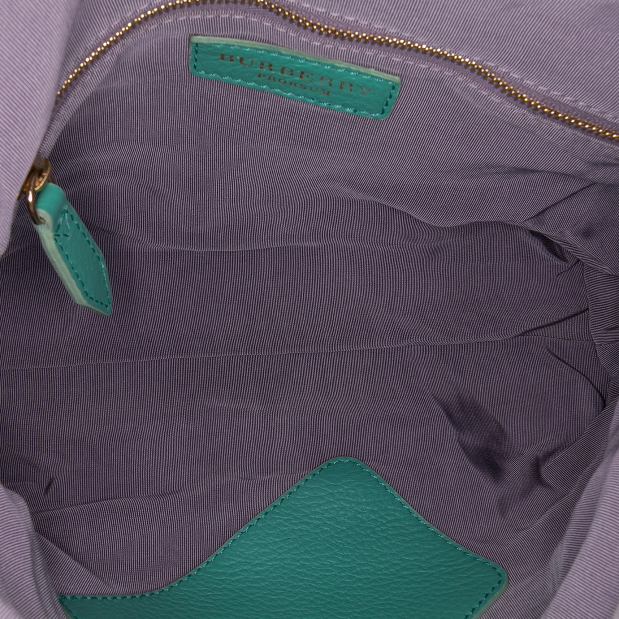 Burberry | Pre-Owned Leather The Petal Fold Over Crossbody | Green/Light Green - Image 8