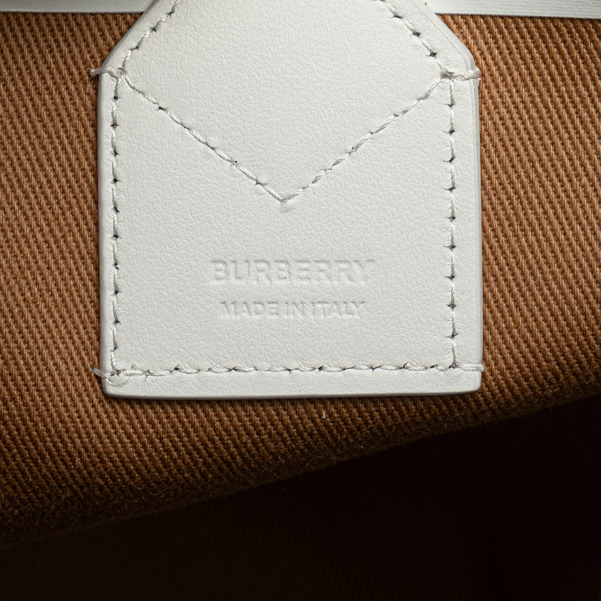 Burberry | Pre-Owned Mini House Check Canvas London Tote | Beige - Image 6