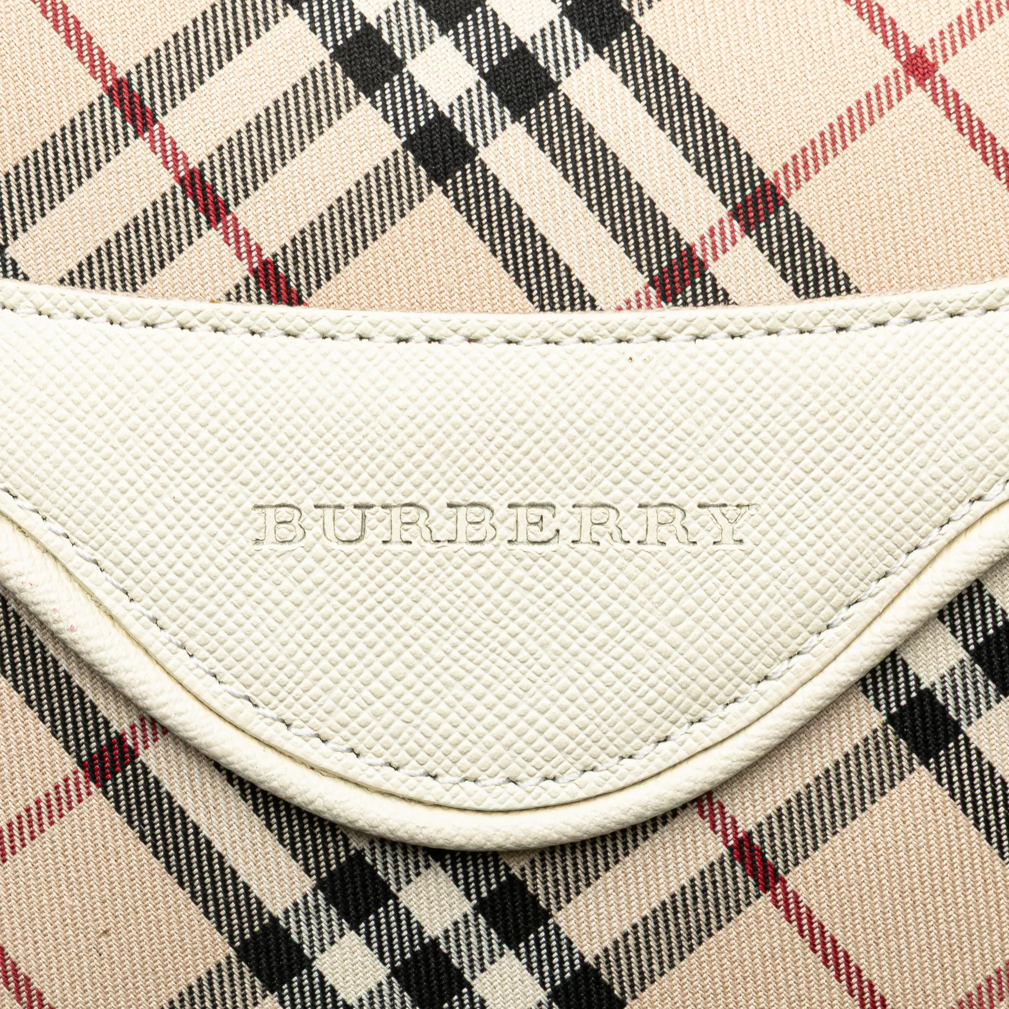 Burberry | Pre-Owned Nova Check Canvas Crossbody | Beige - Image 8