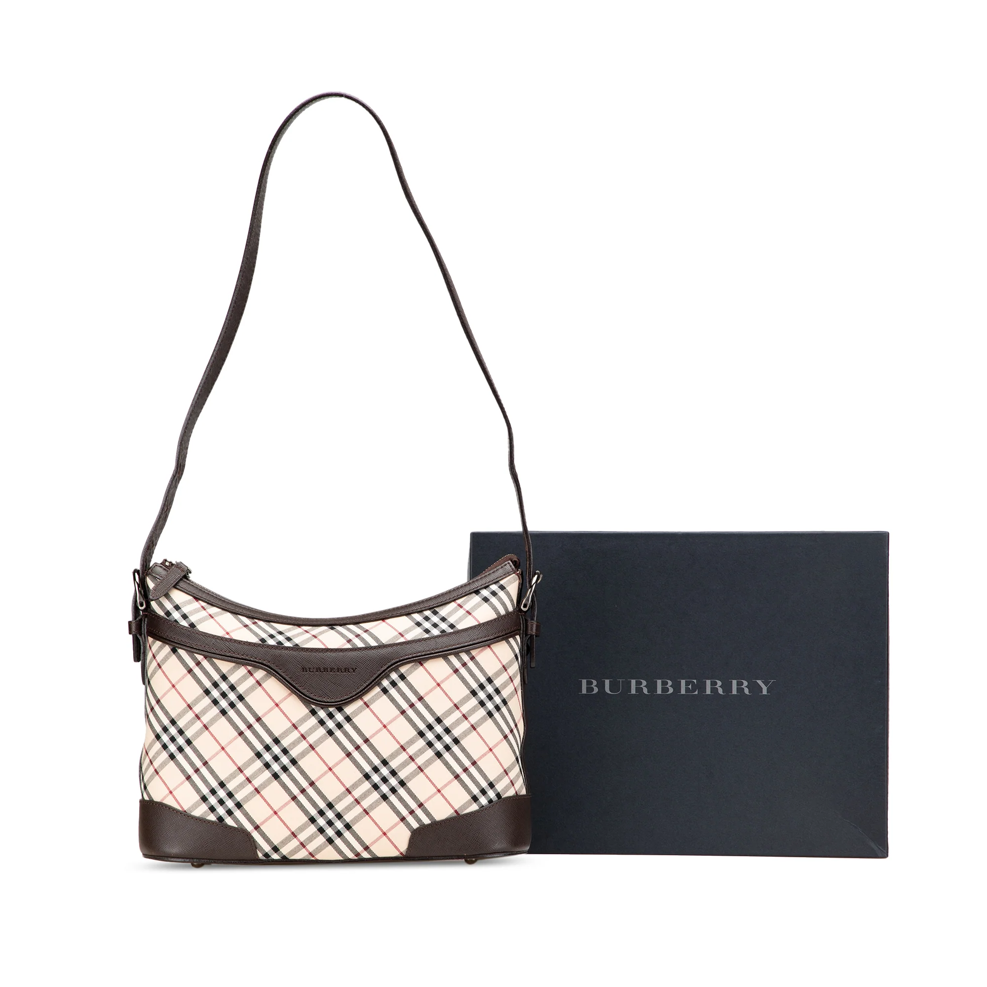 Burberry | Pre-Owned Nova Check Canvas Shoulder Bag - I | Beige - Image 5