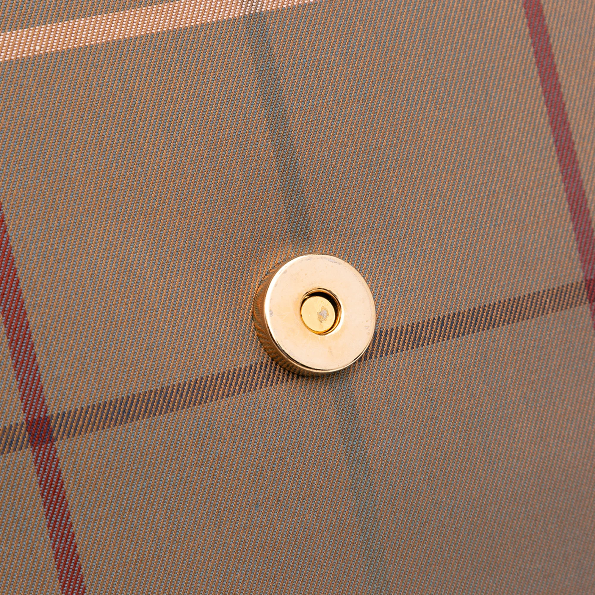 Burberry | Pre-Owned Vintage Check Canvas Clutch - I | Brown/Light Brown - Image 3