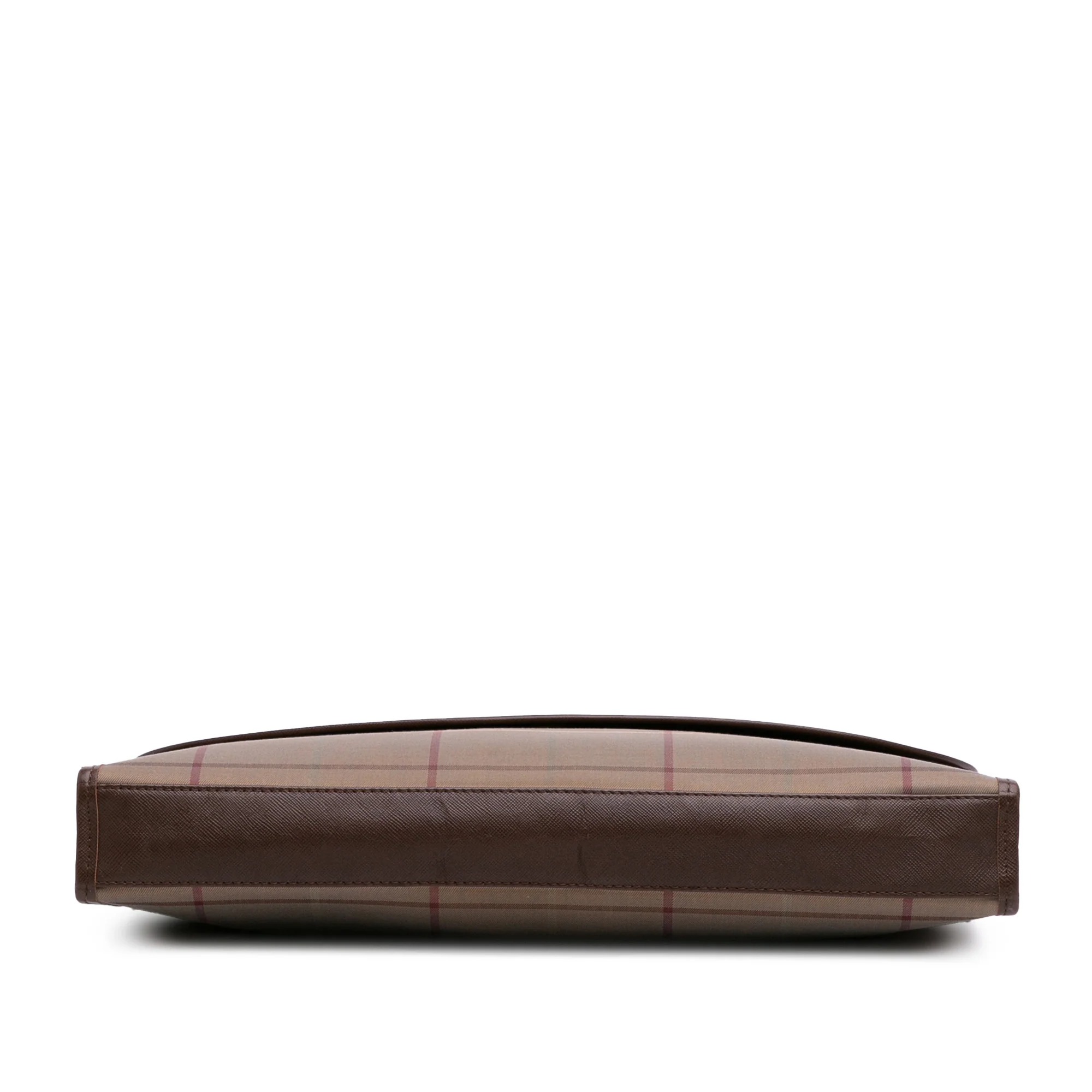 Burberry | Pre-Owned Vintage Check Canvas Clutch - I | Brown/Light Brown - Image 6