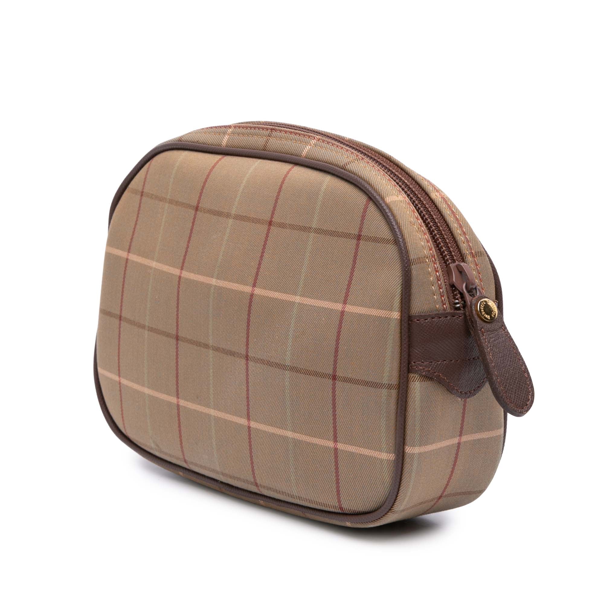 Burberry | Pre-Owned Vintage Check Canvas Clutch - II | Brown/Light Brown - Image 2