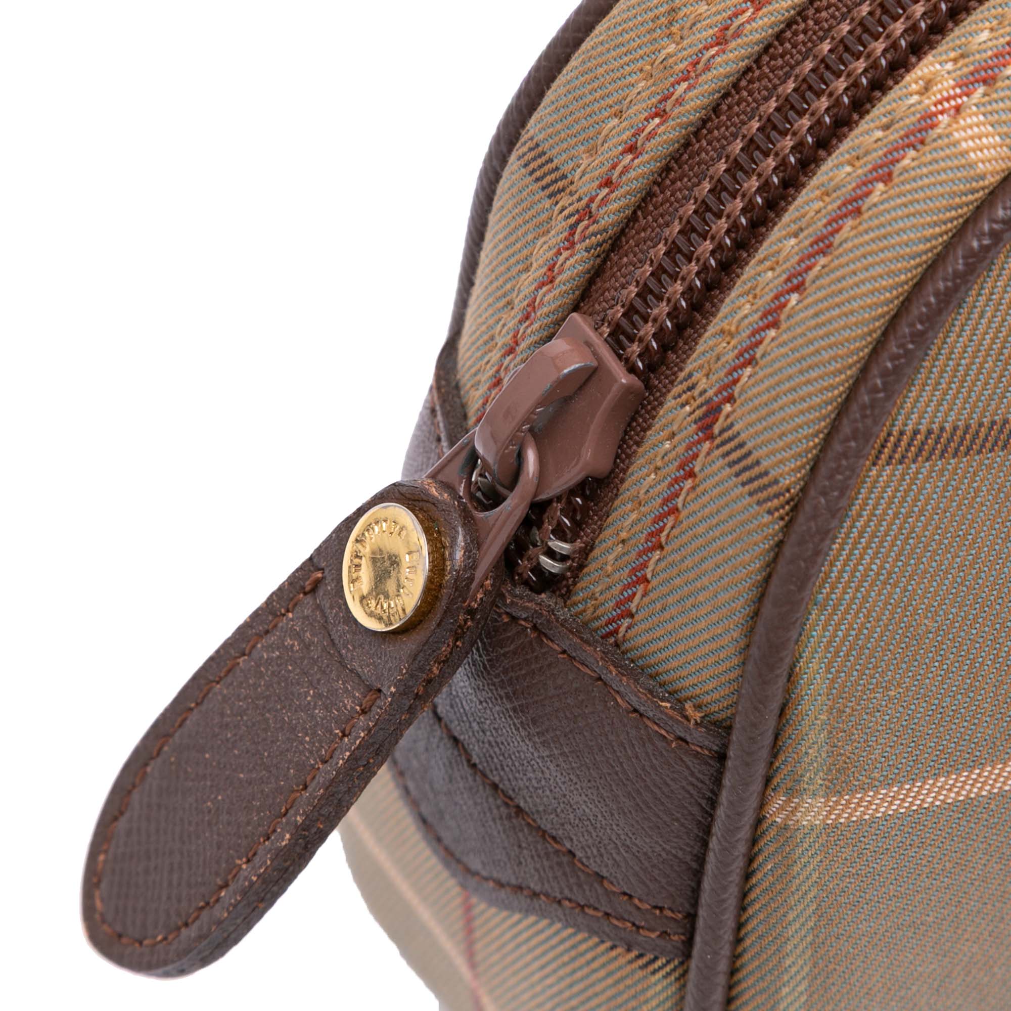 Burberry | Pre-Owned Vintage Check Canvas Clutch - II | Brown/Light Brown - Image 7
