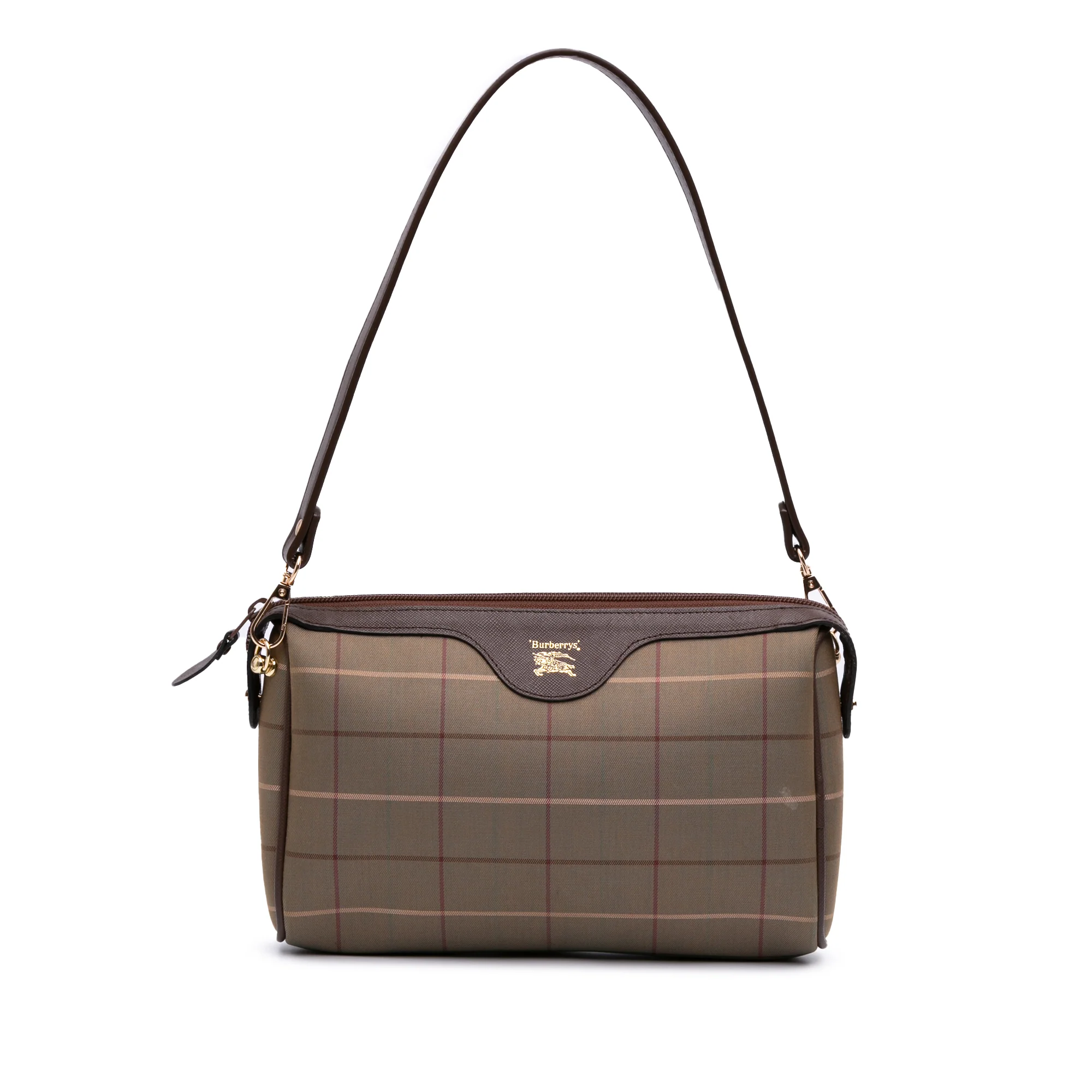 Burberry | Pre-Owned Vintage Check Canvas Satchel | Brown