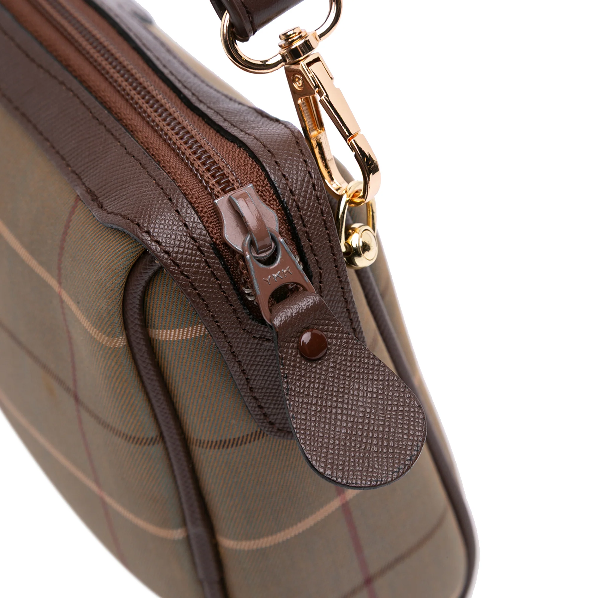 Burberry | Pre-Owned Vintage Check Canvas Satchel | Brown - Image 5