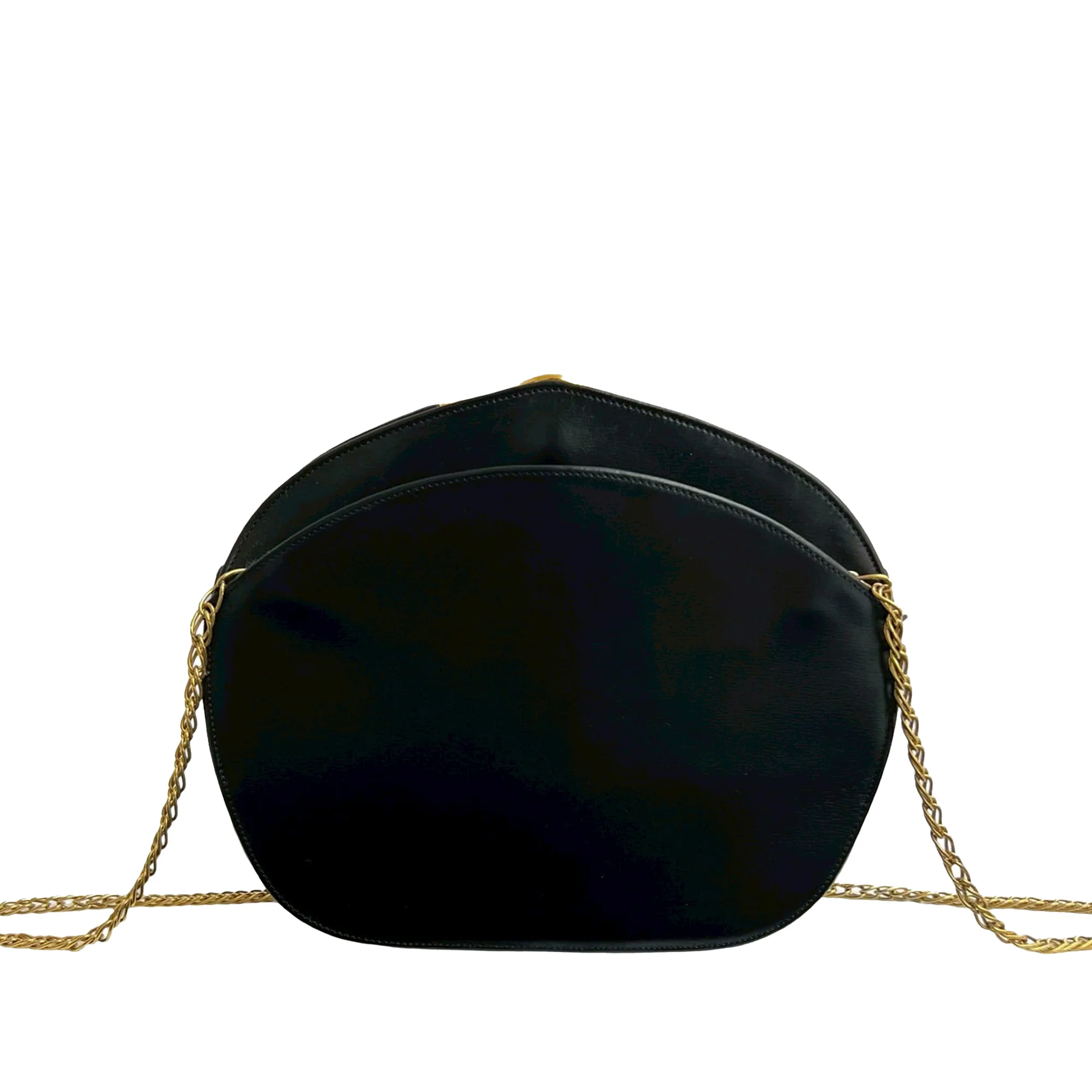 Cartier | Pre-Owned Leather Sapphire Chain Crossbody | Black - Image 8