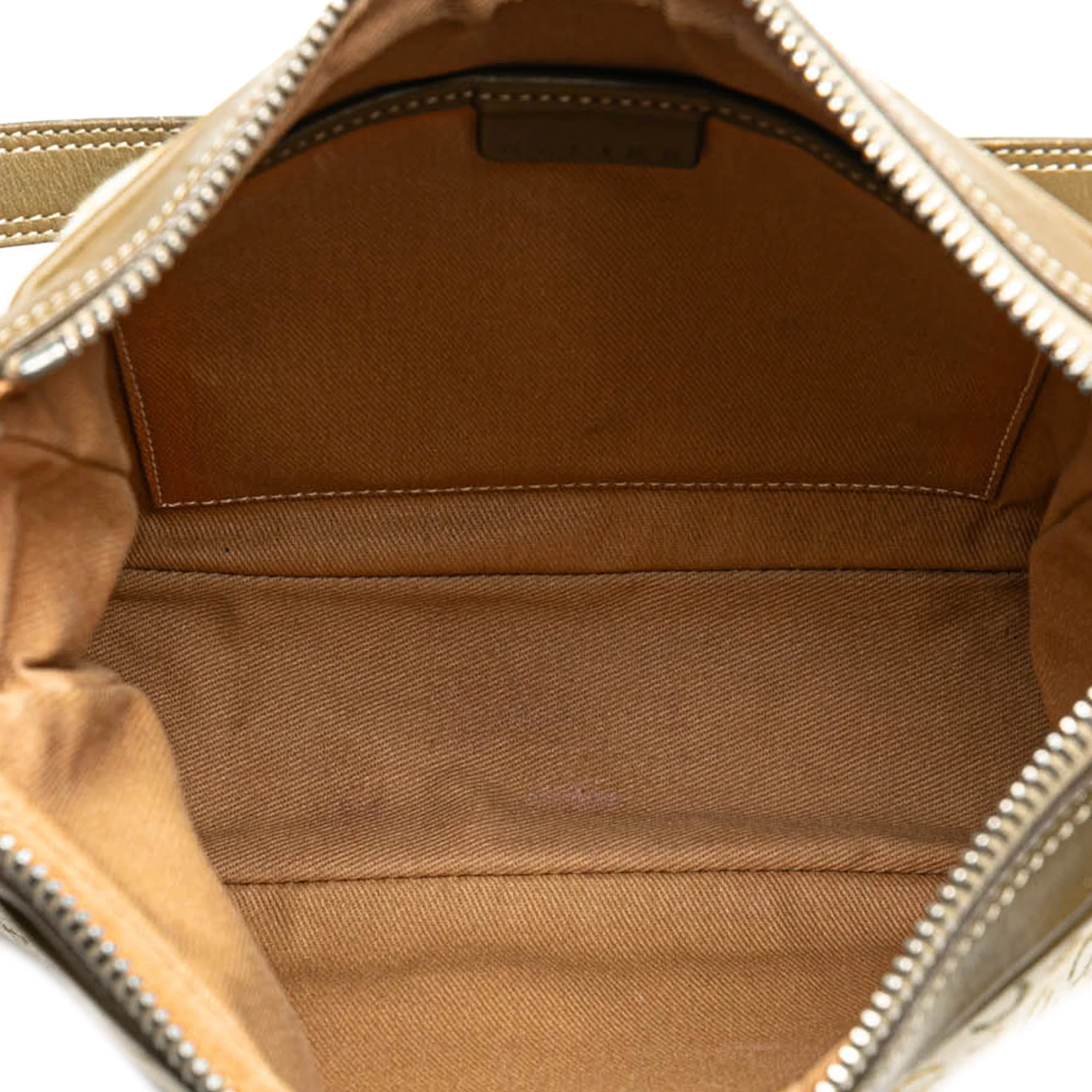 Celine | Pre-Owned C Macadam Canvas Shoulder Bag | Brown/Light Beige - Image 4
