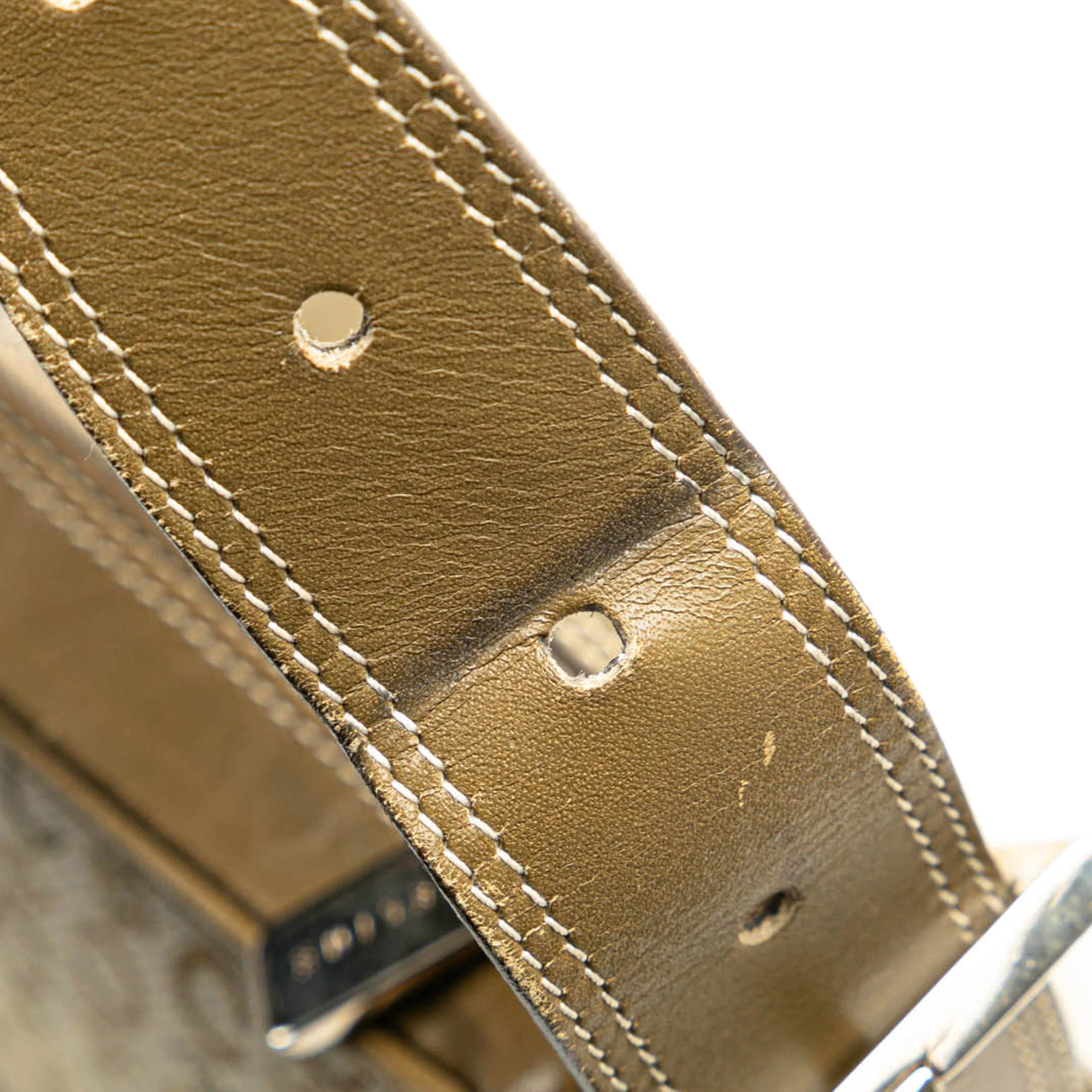 Celine | Pre-Owned C Macadam Canvas Shoulder Bag | Brown/Light Beige - Image 7