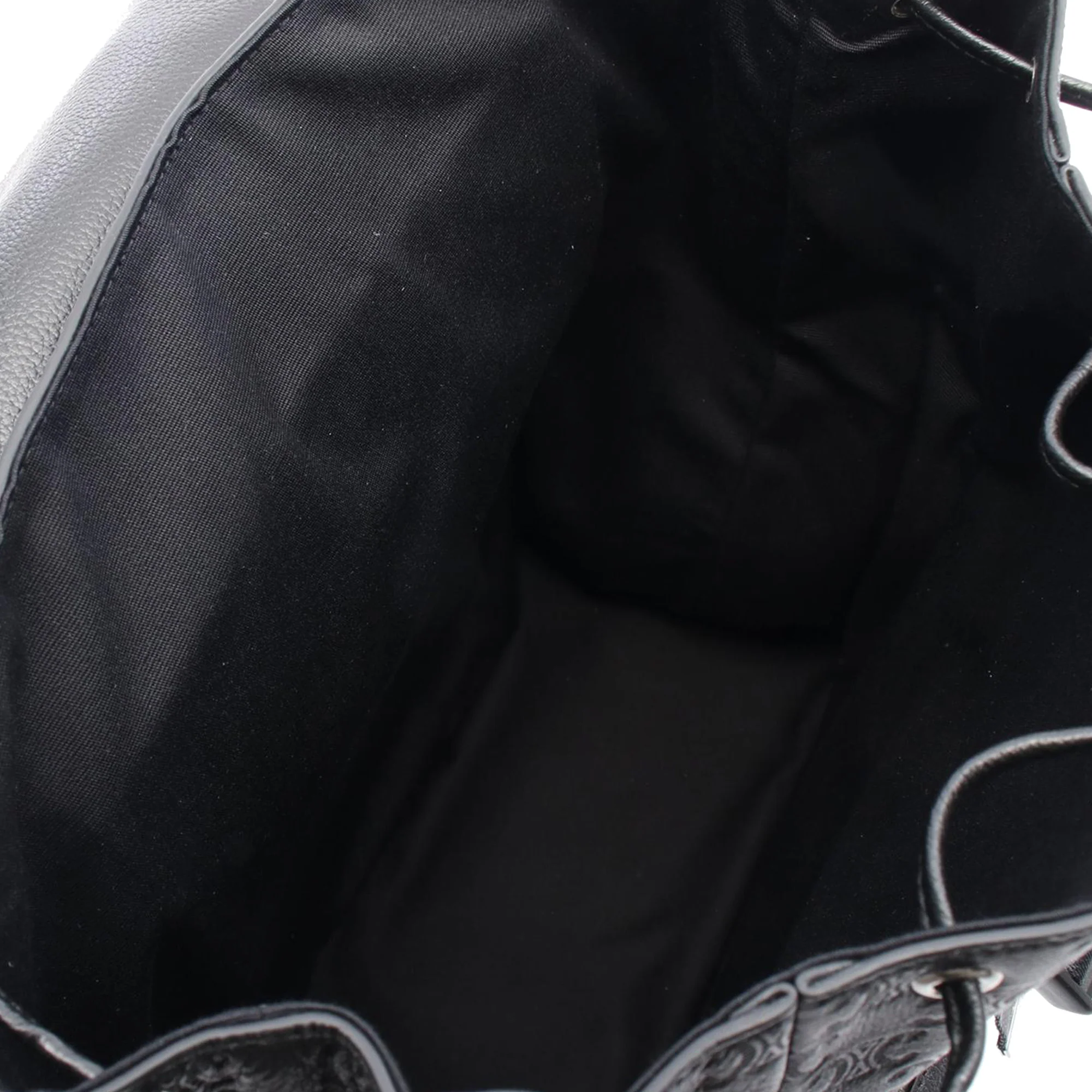 Celine | Pre-Owned Embossed Calfskin Triomphe Backpack | Black - Image 3
