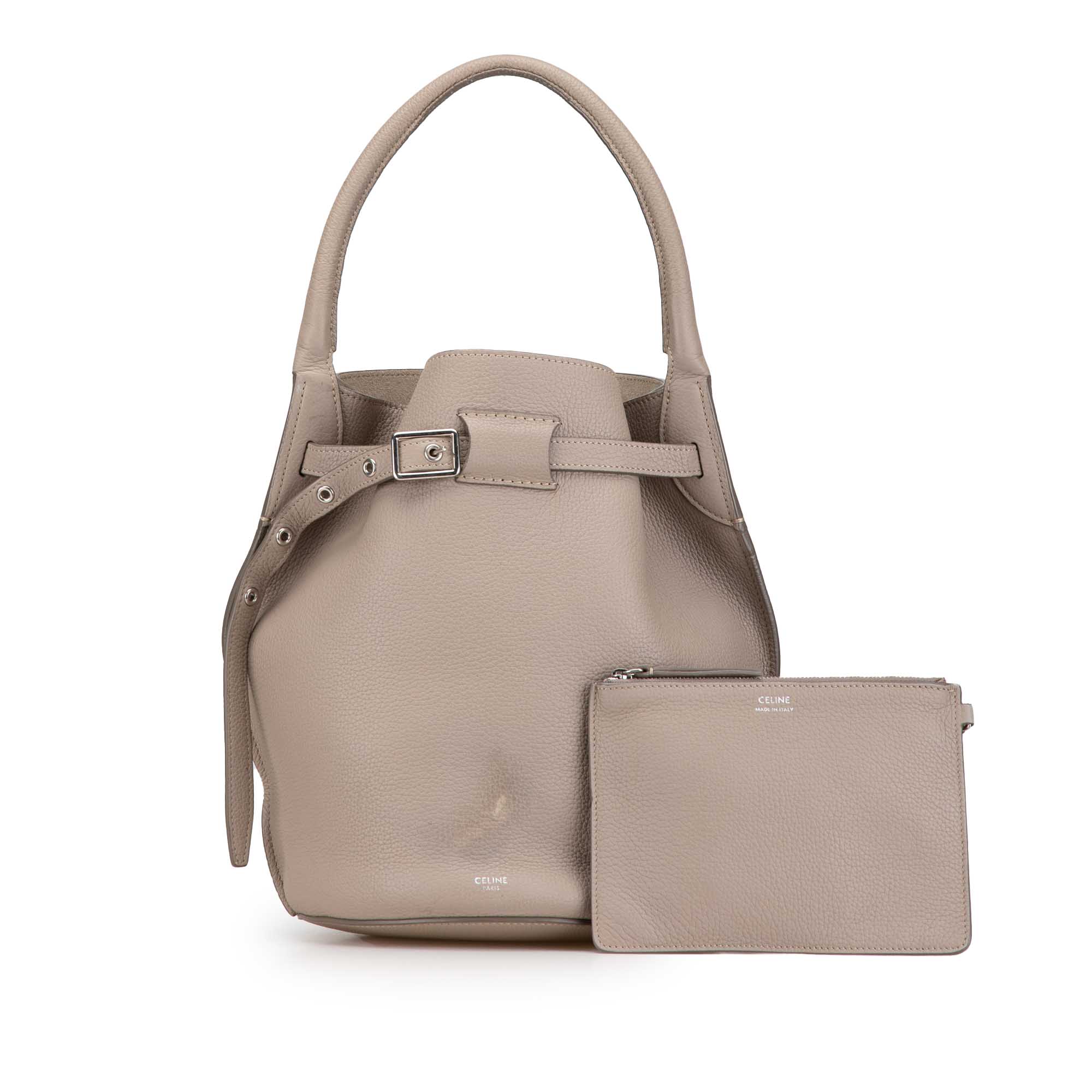 Celine | Pre-Owned Leather Big Bag Bucket - II | Beige - Image 3