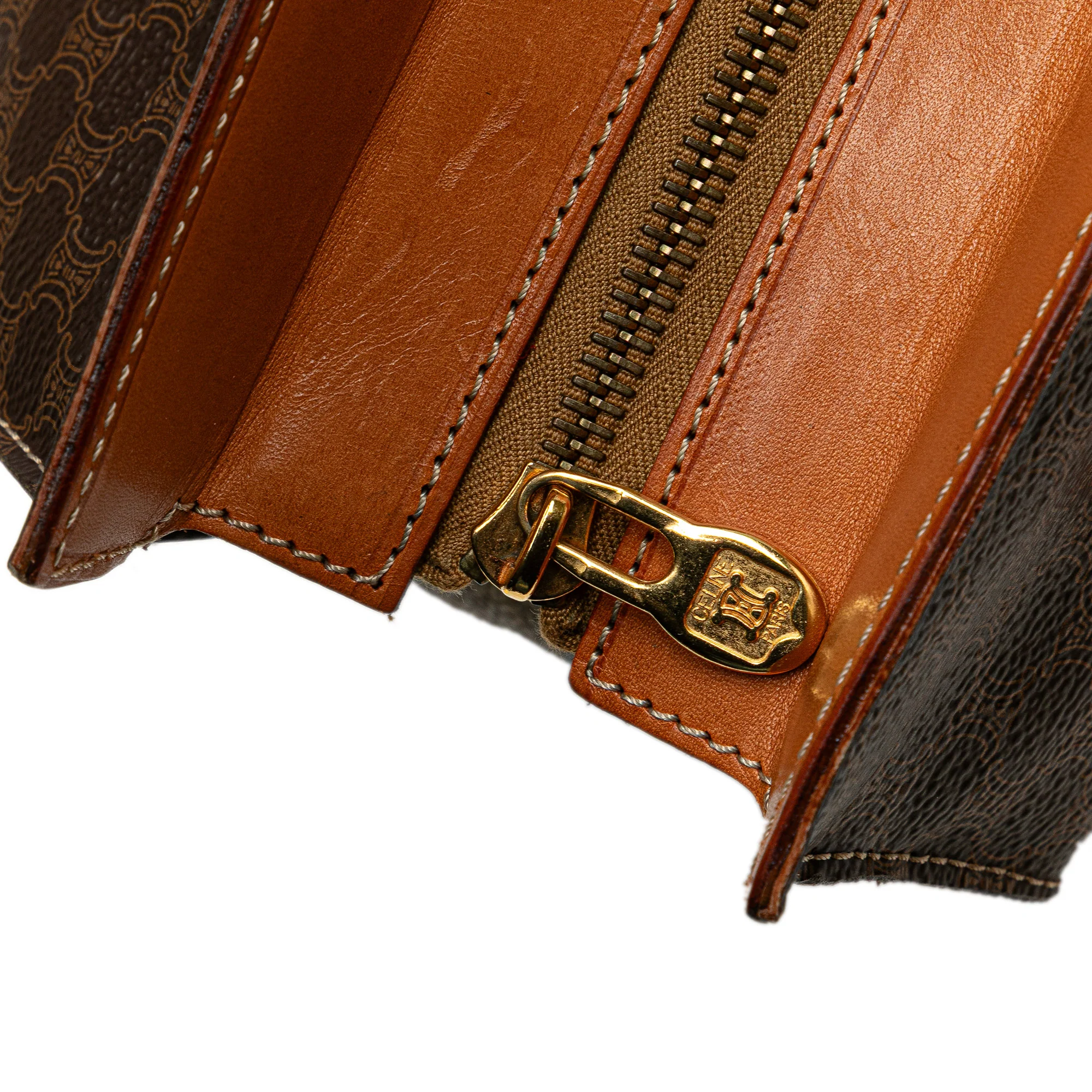 Celine | Pre-Owned Macadam Coated Canvas Handbag | Brown - Image 5