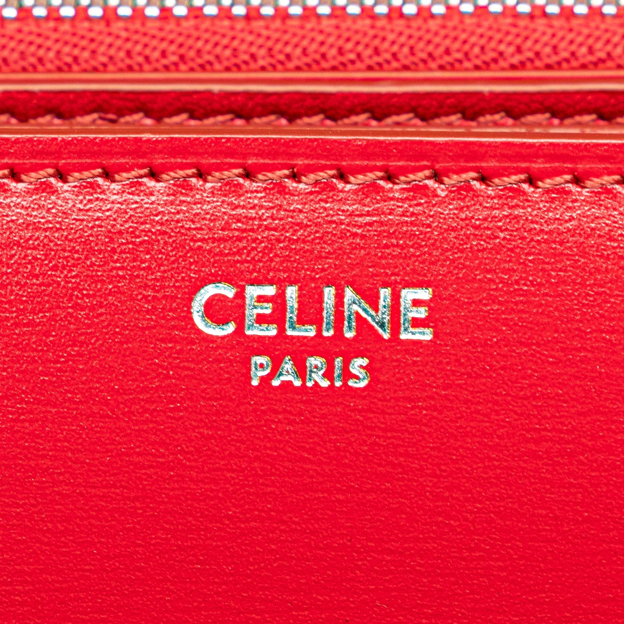 Celine | Pre-Owned Medium Calfskin Classic Box | Red - Image 6