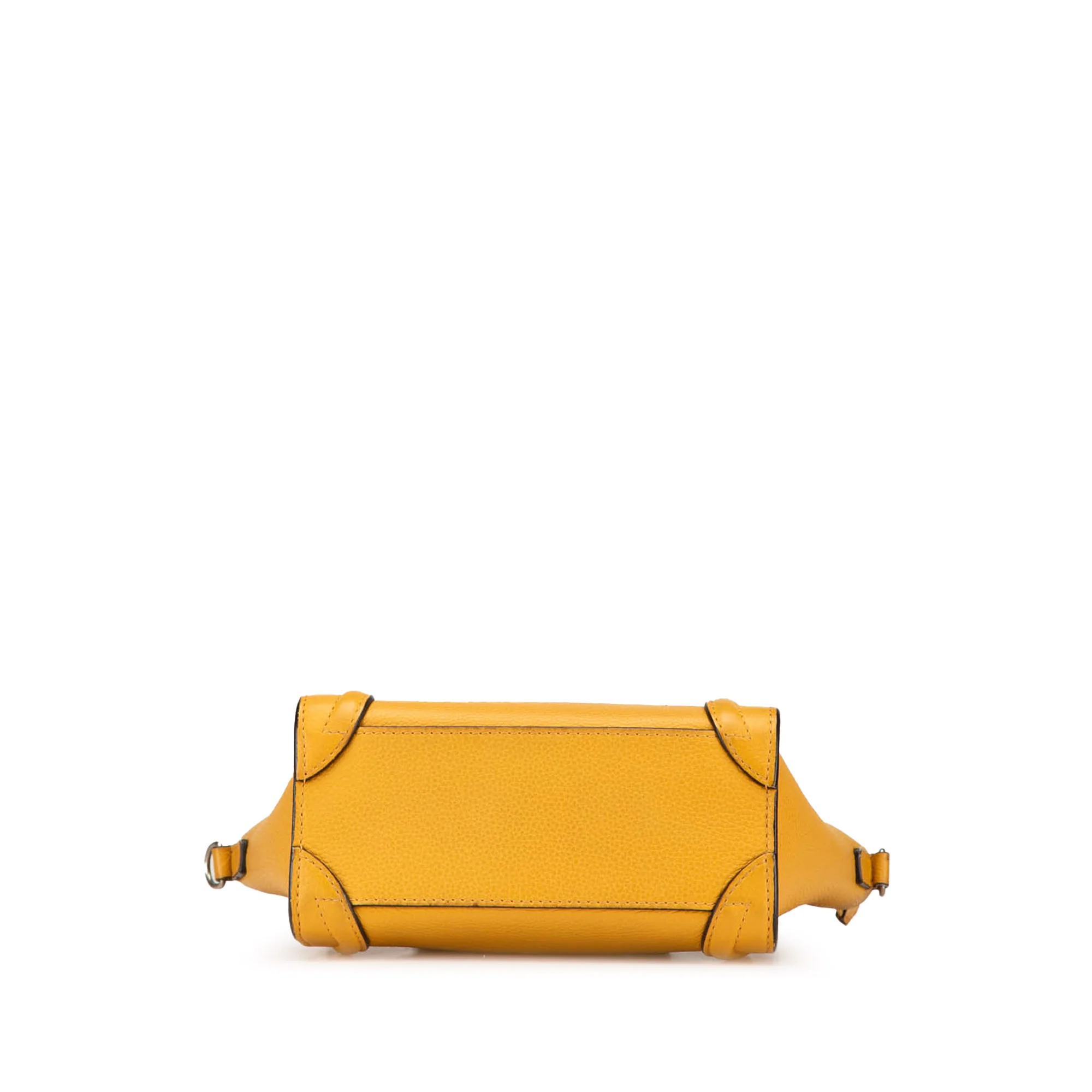 Celine | Pre-Owned Nano Leather Luggage Tote | Yellow/Mustard - Image 5