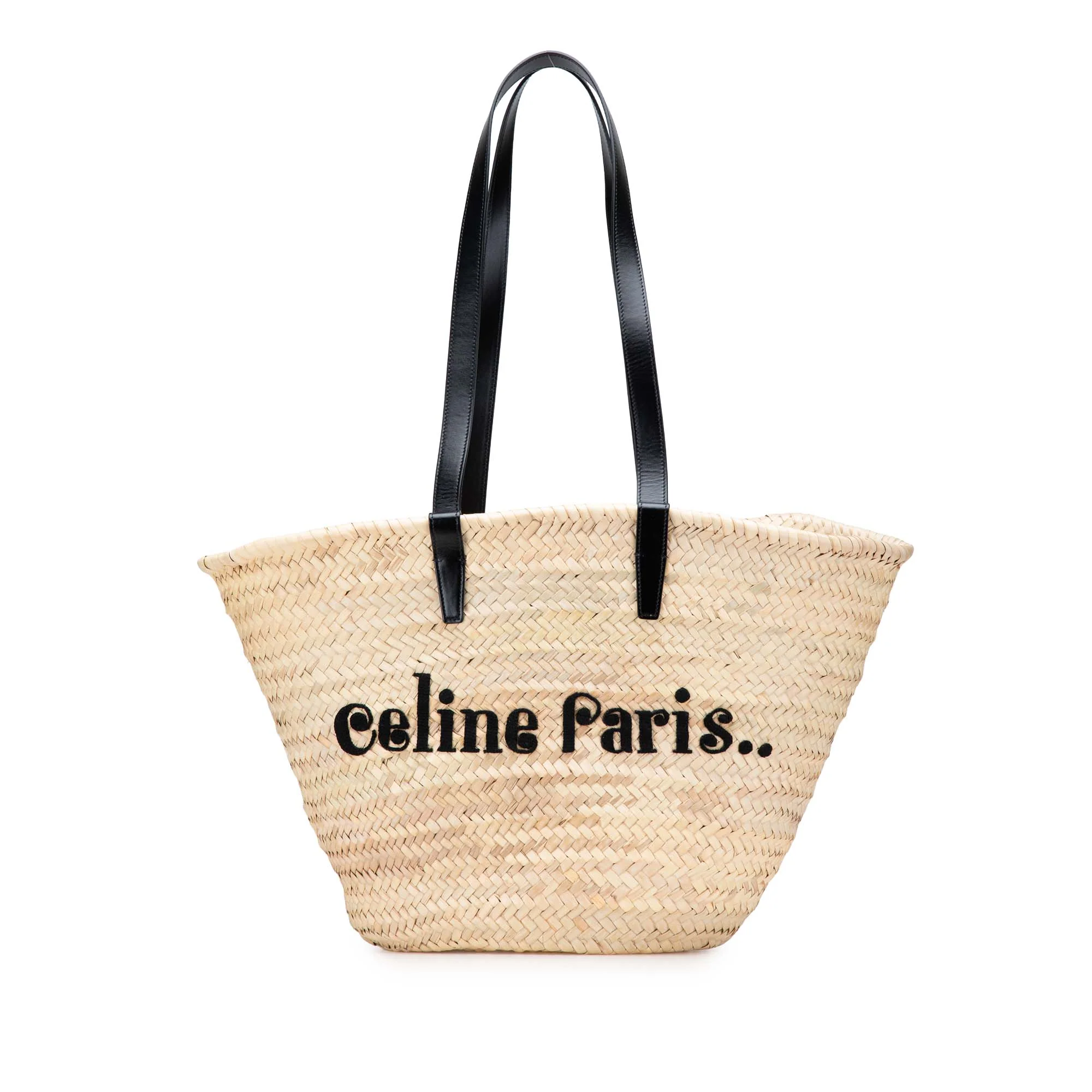 Celine | Pre-Owned Raffia Classic Panier Tote | Beige