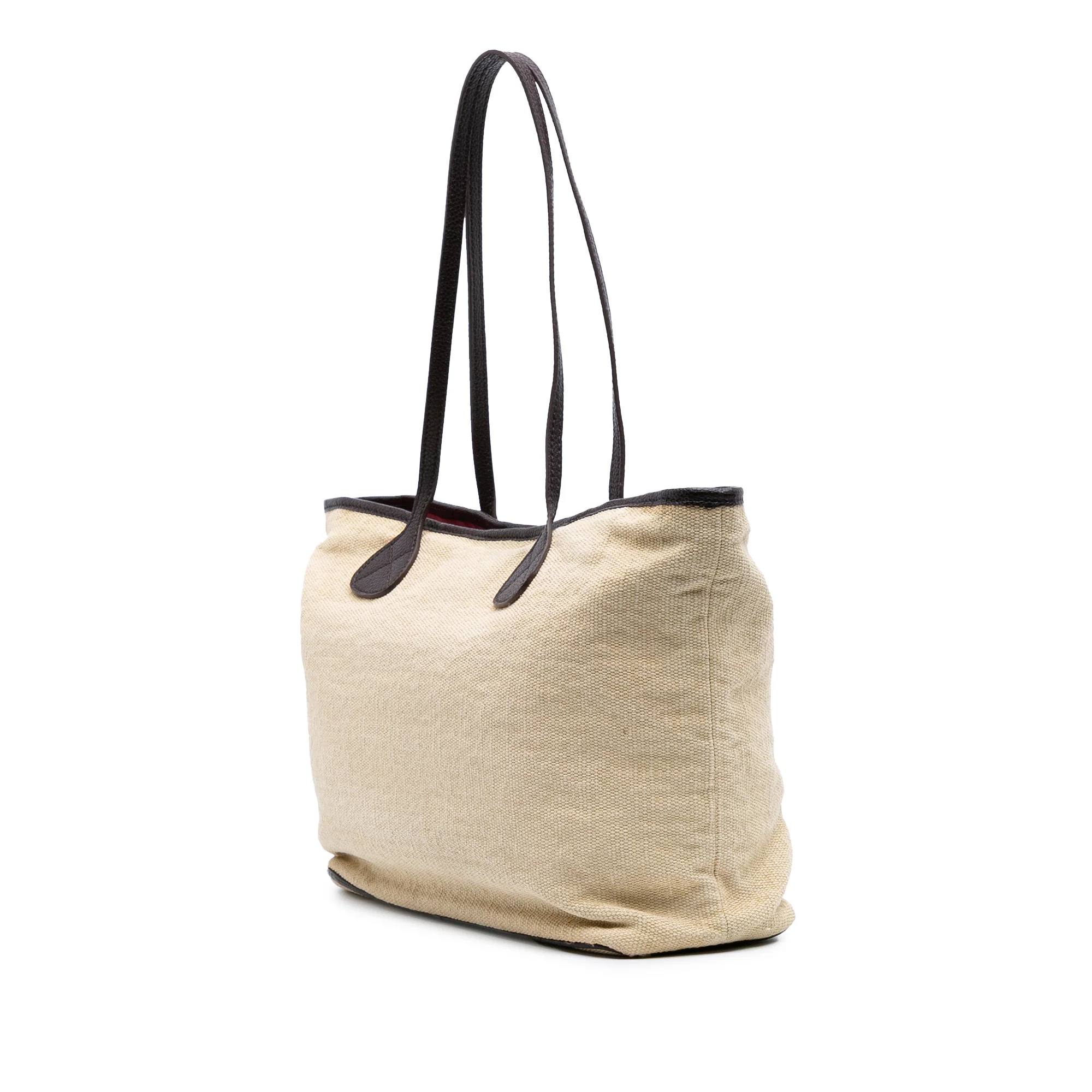 Celine | Pre-Owned Raffia Tote | Brown/Light Beige - Image 2