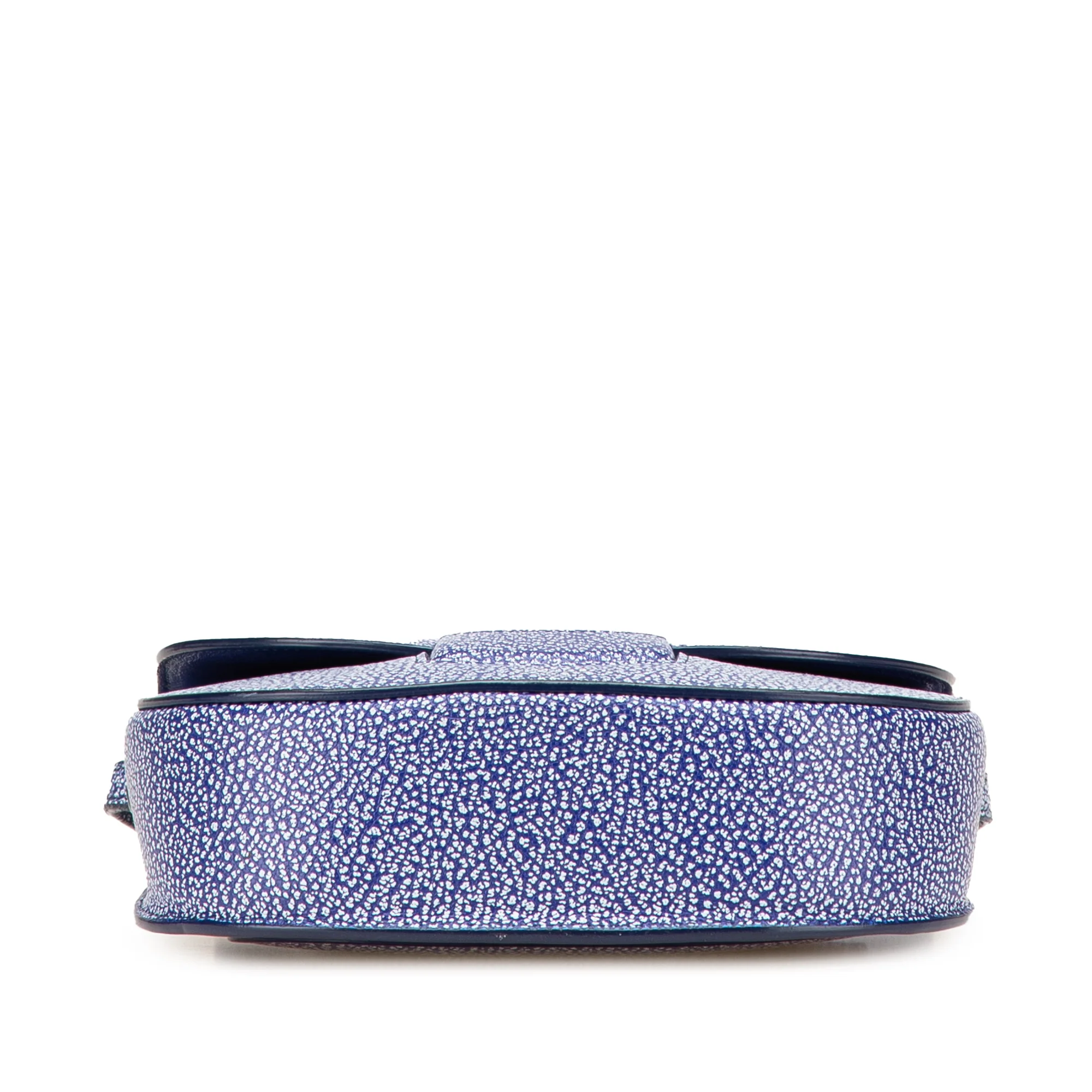 Celine | Pre-Owned Small Goatskin Trotteur Crossbody | Blue - Image 8